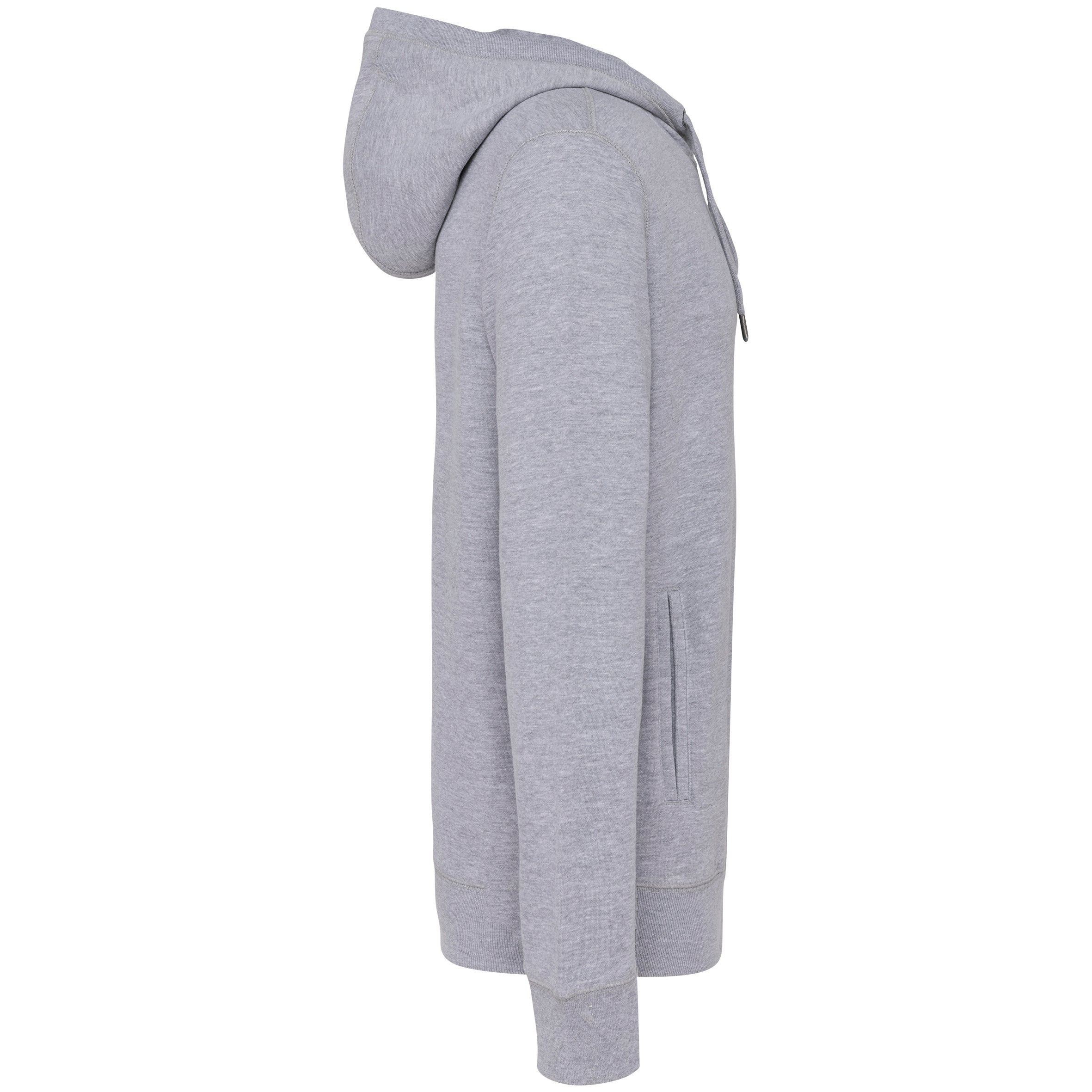 Uniseks ecologisch verantwoord French Terry sweatshirt met capuchon en rits