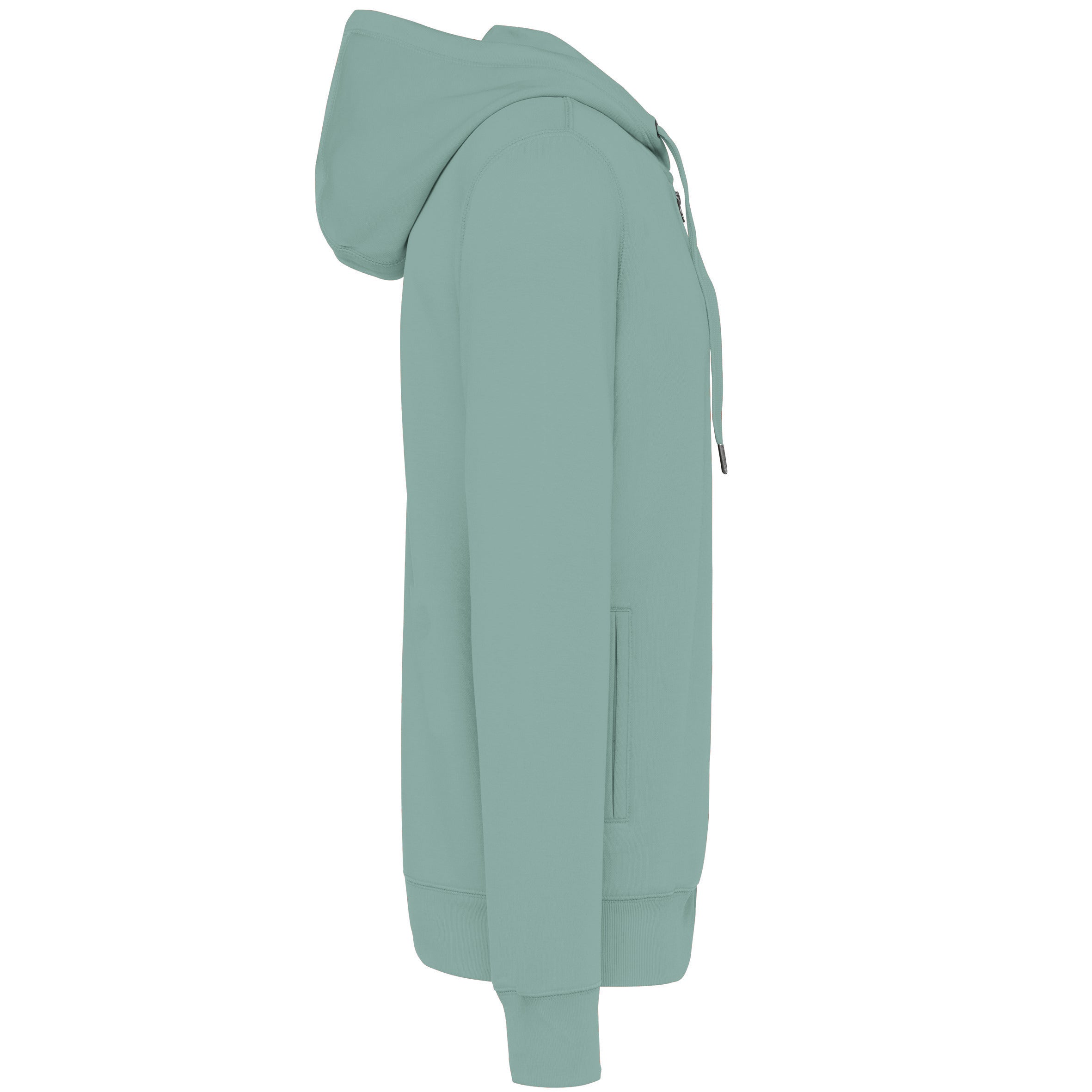 Uniseks ecologisch verantwoord French Terry sweatshirt met capuchon en rits