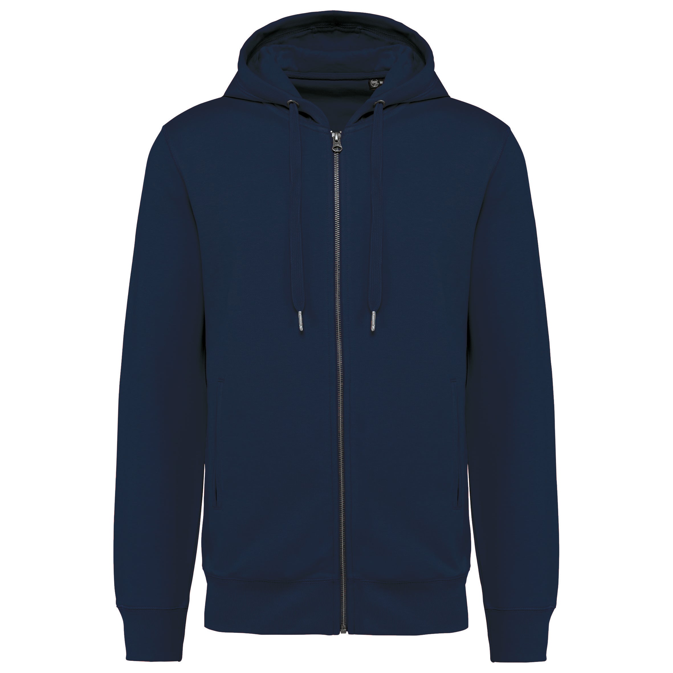 Uniseks ecologisch verantwoord French Terry sweatshirt met capuchon en rits