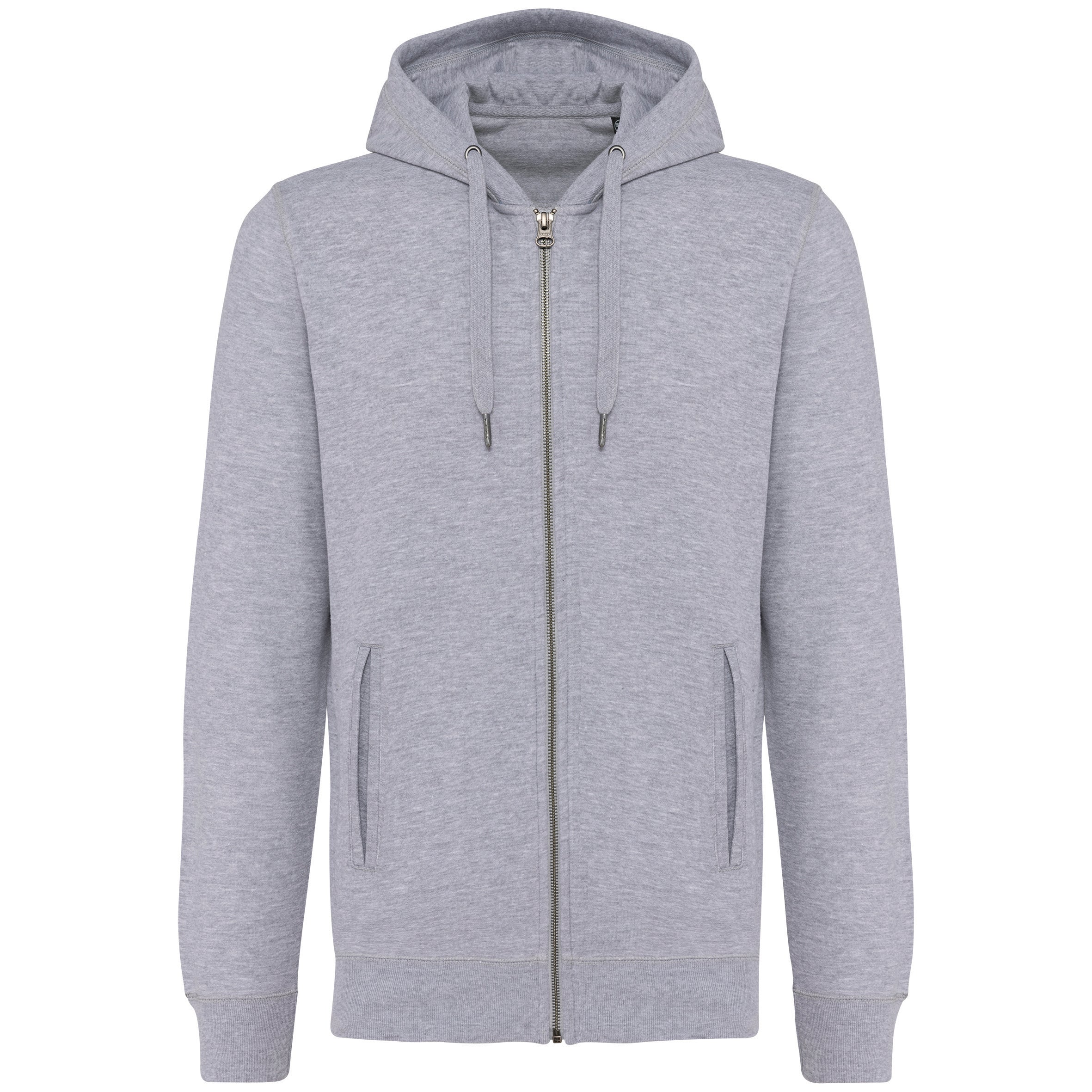 Uniseks ecologisch verantwoord French Terry sweatshirt met capuchon en rits