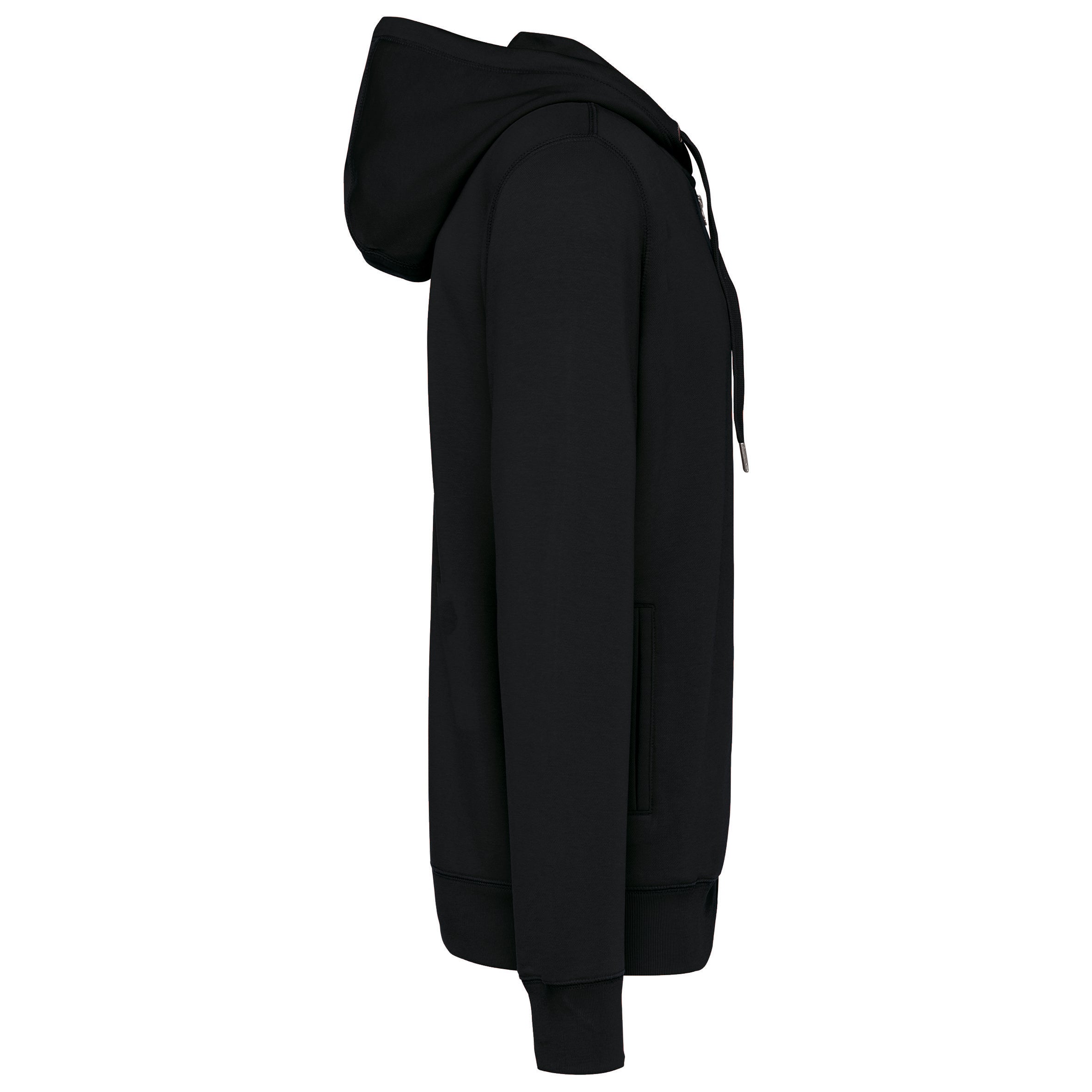 Uniseks ecologisch verantwoord sweatshirt van french terry badstof met capuchon