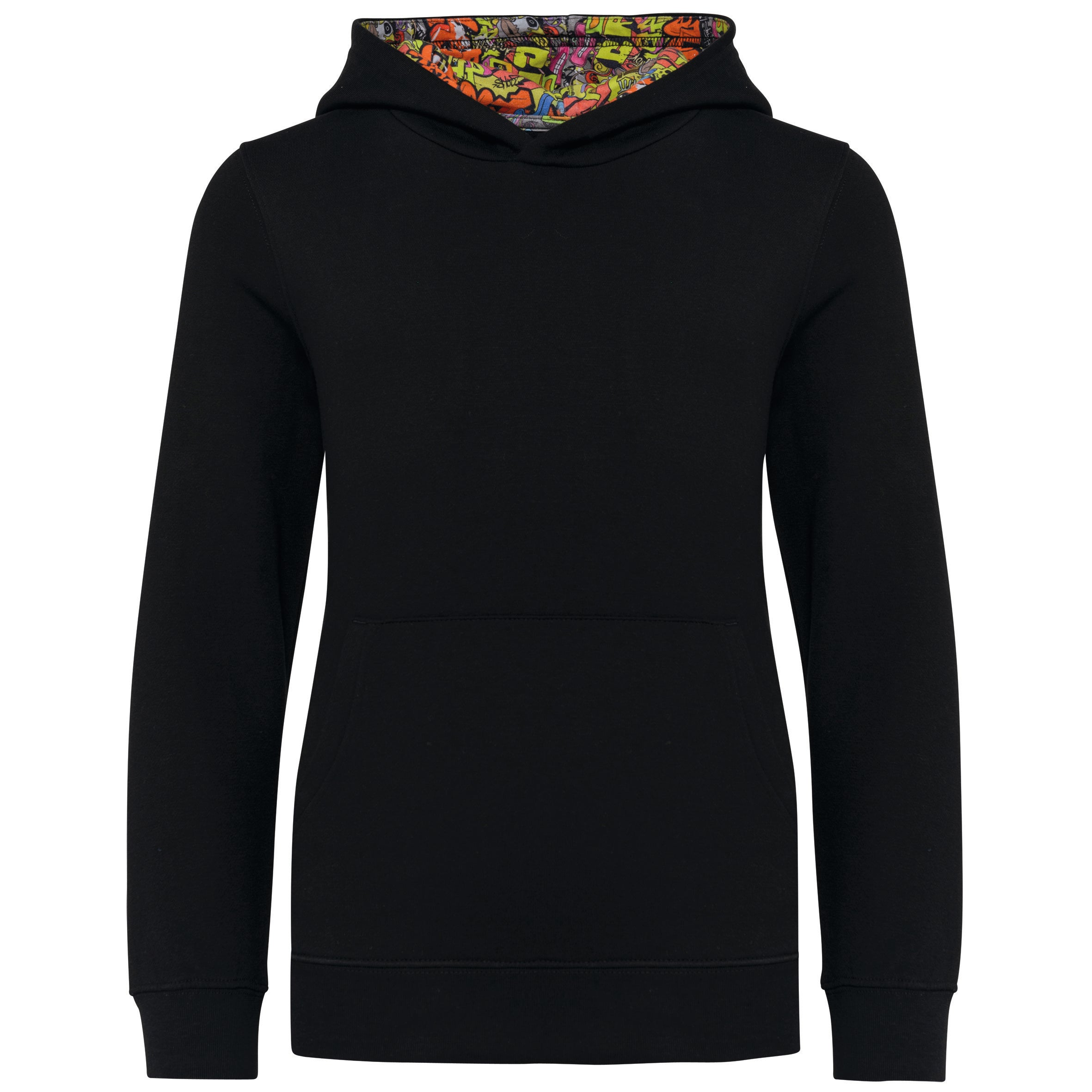 Uniseks sweatshirt met contrasterende capuchon voor kinderen