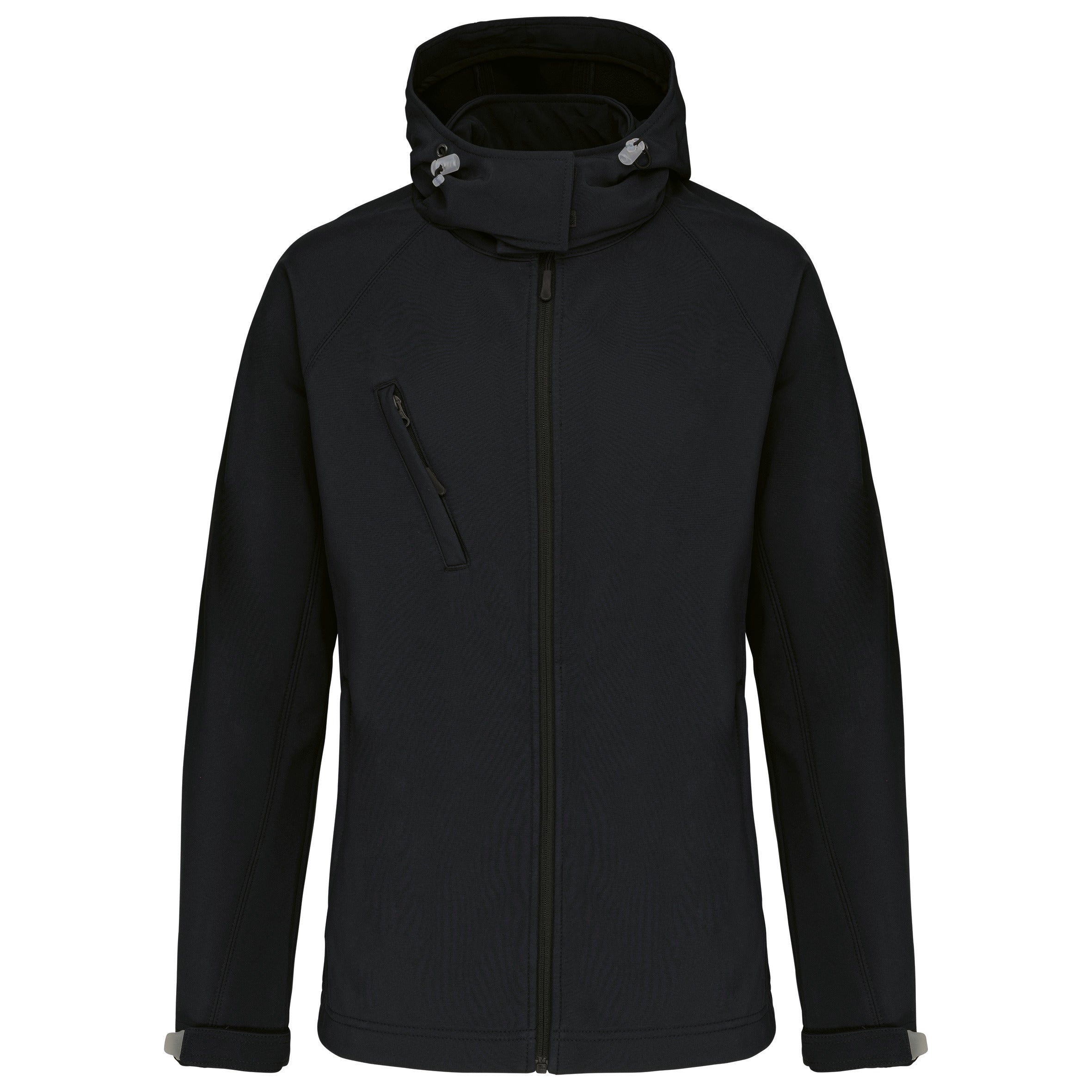 Softshell damesjack met afneembare capuchon