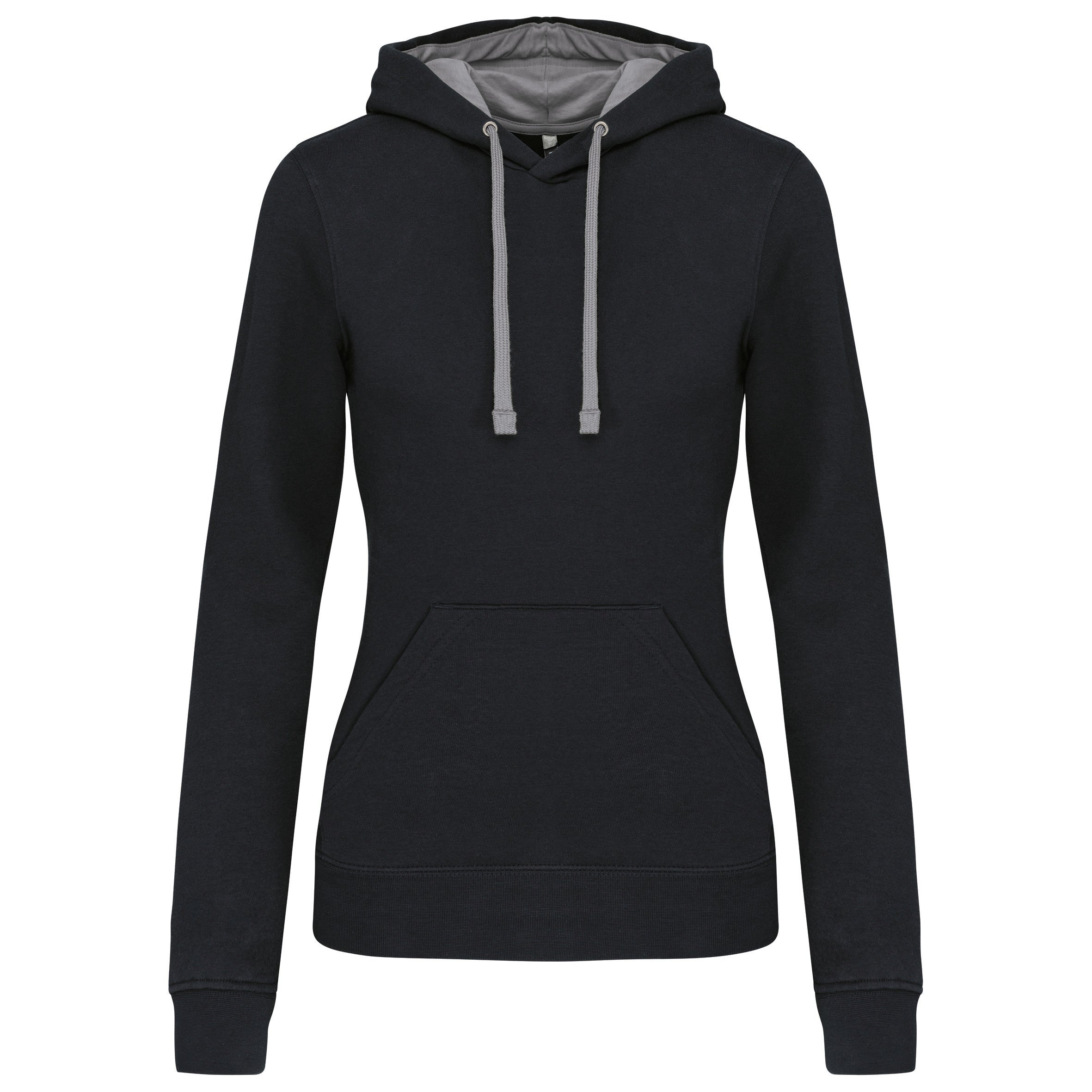 Sweat-shirt capuche contrastée femme
