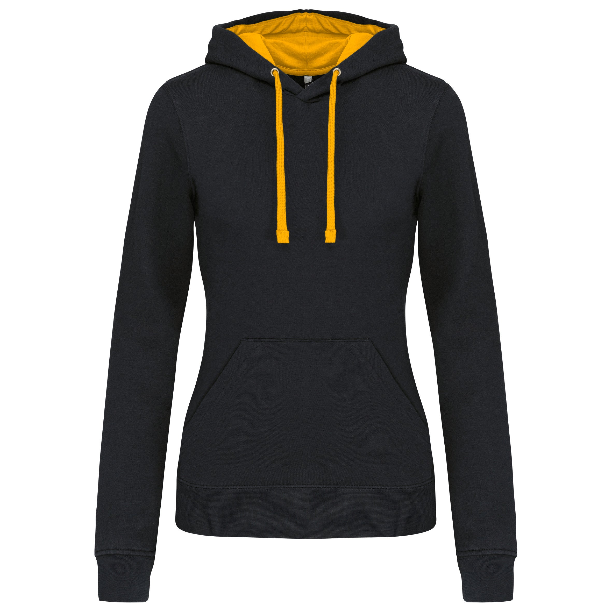 Sweat-shirt capuche contrastée femme