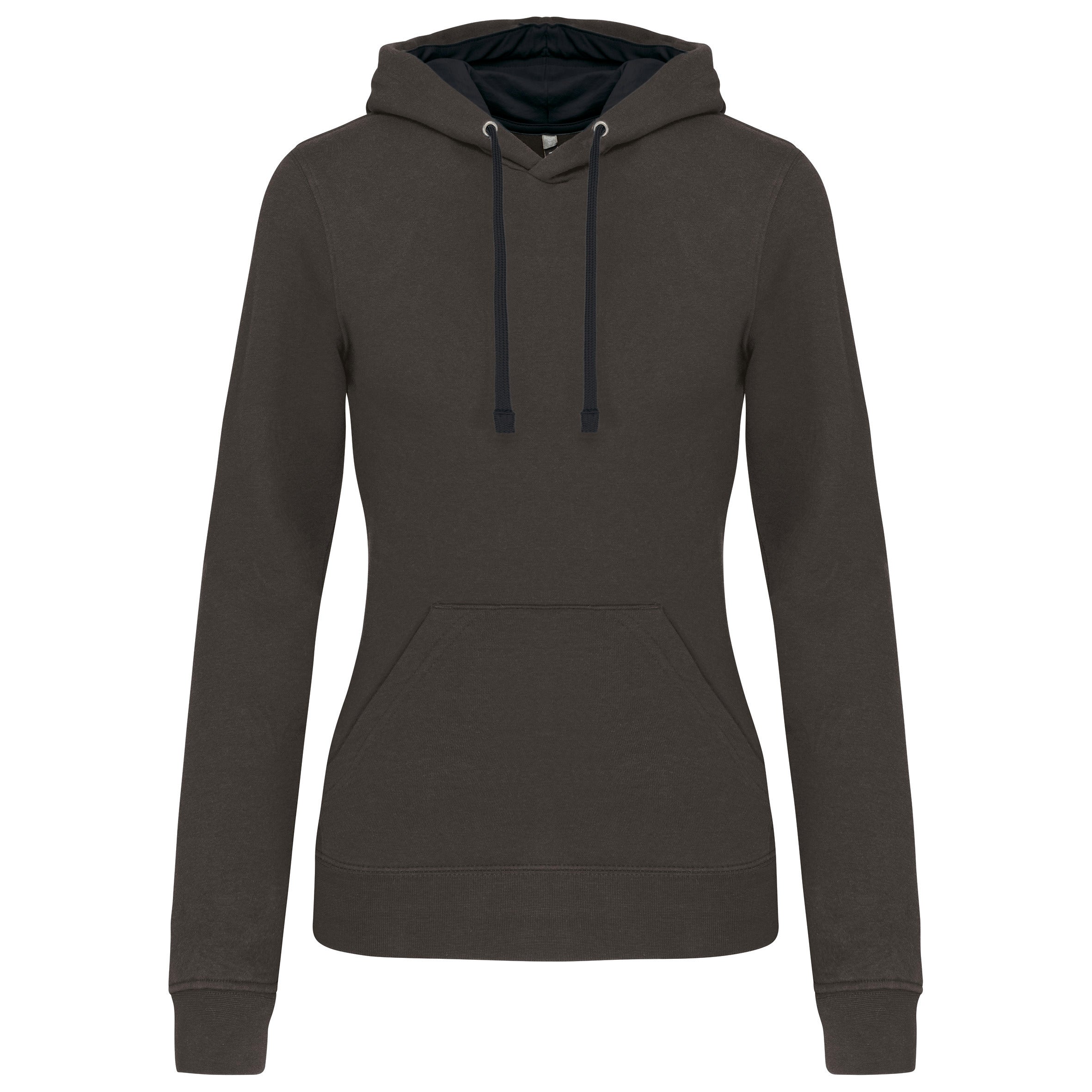 Sweat-shirt capuche contrastée femme