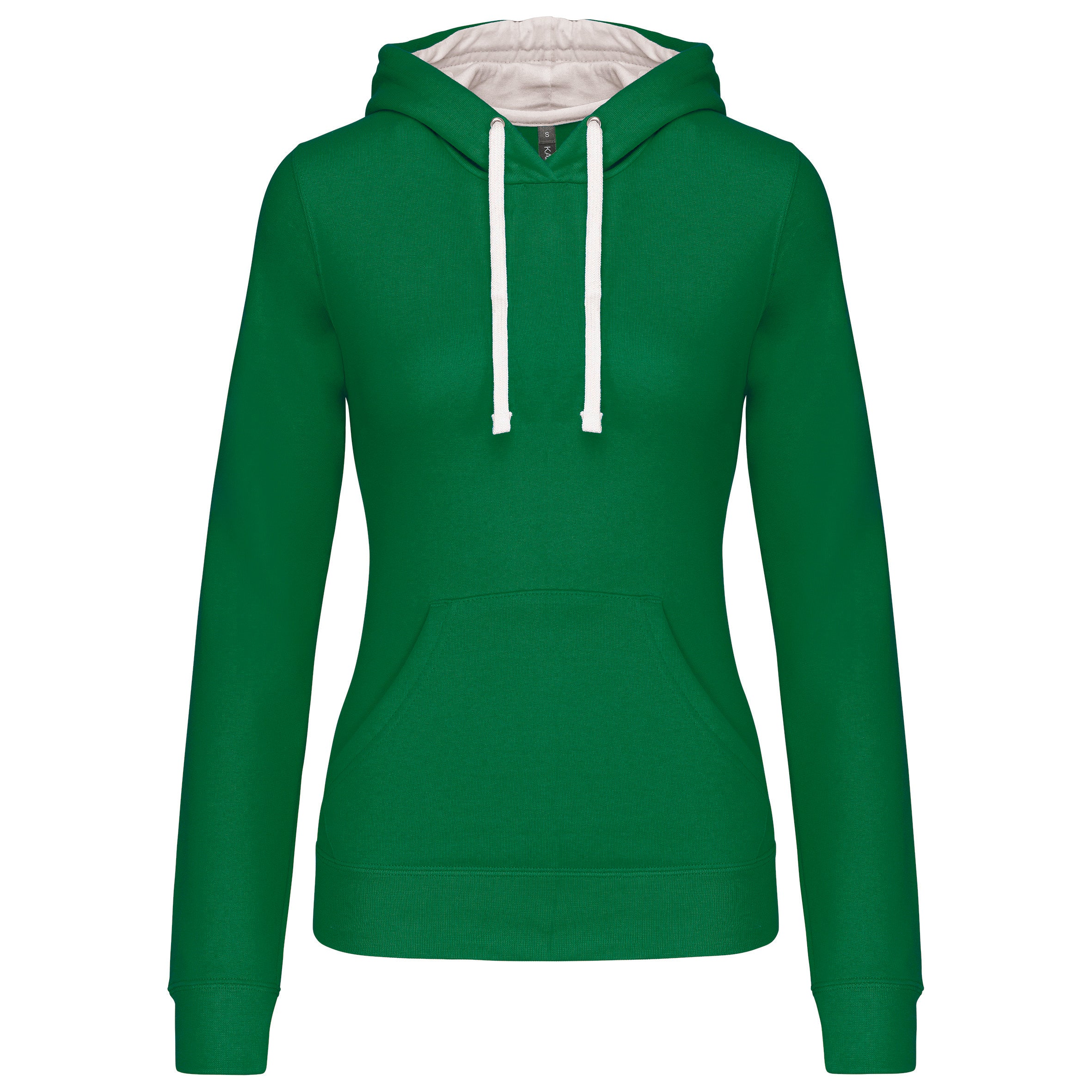Sweat-shirt capuche contrastée femme