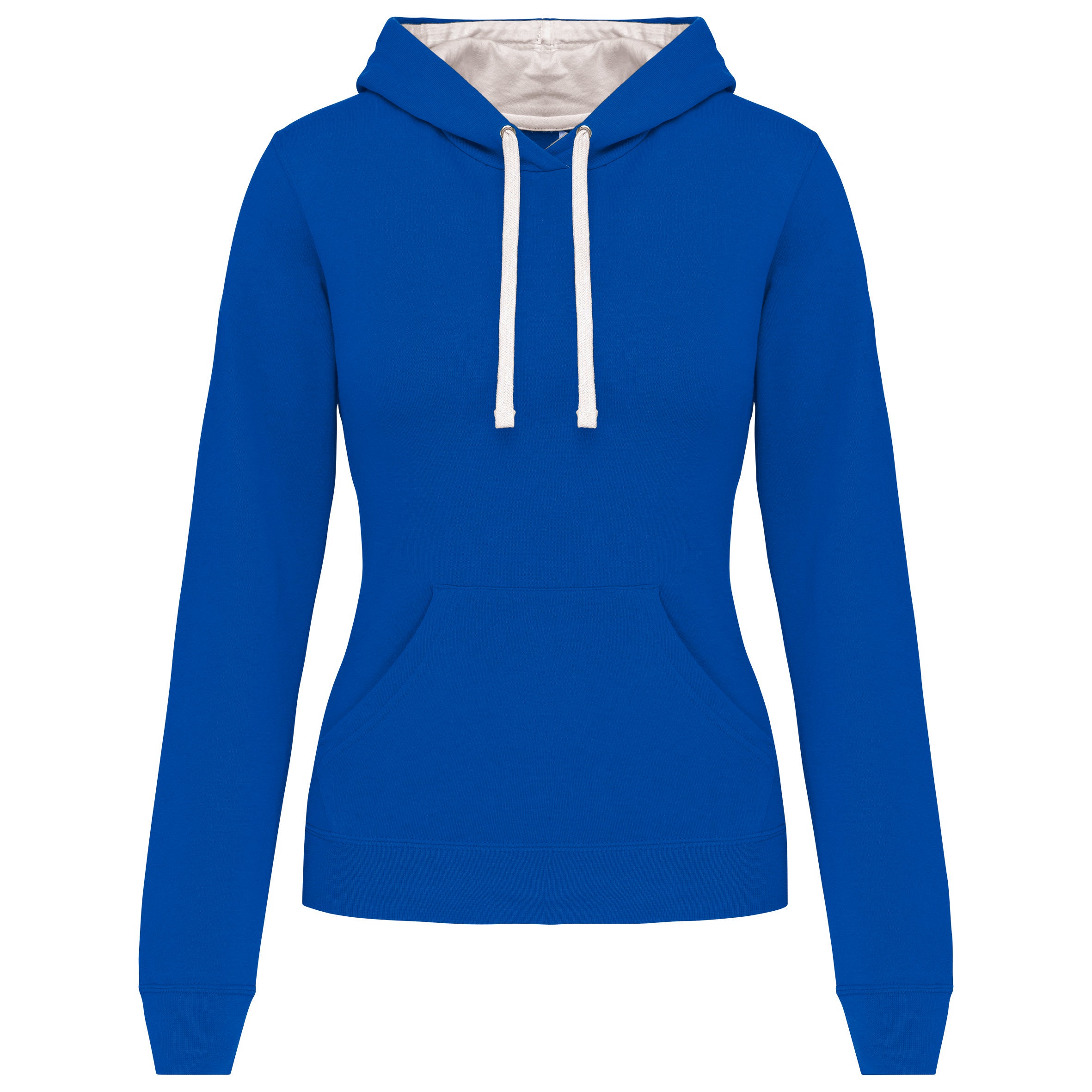 Sweat-shirt capuche contrastée femme