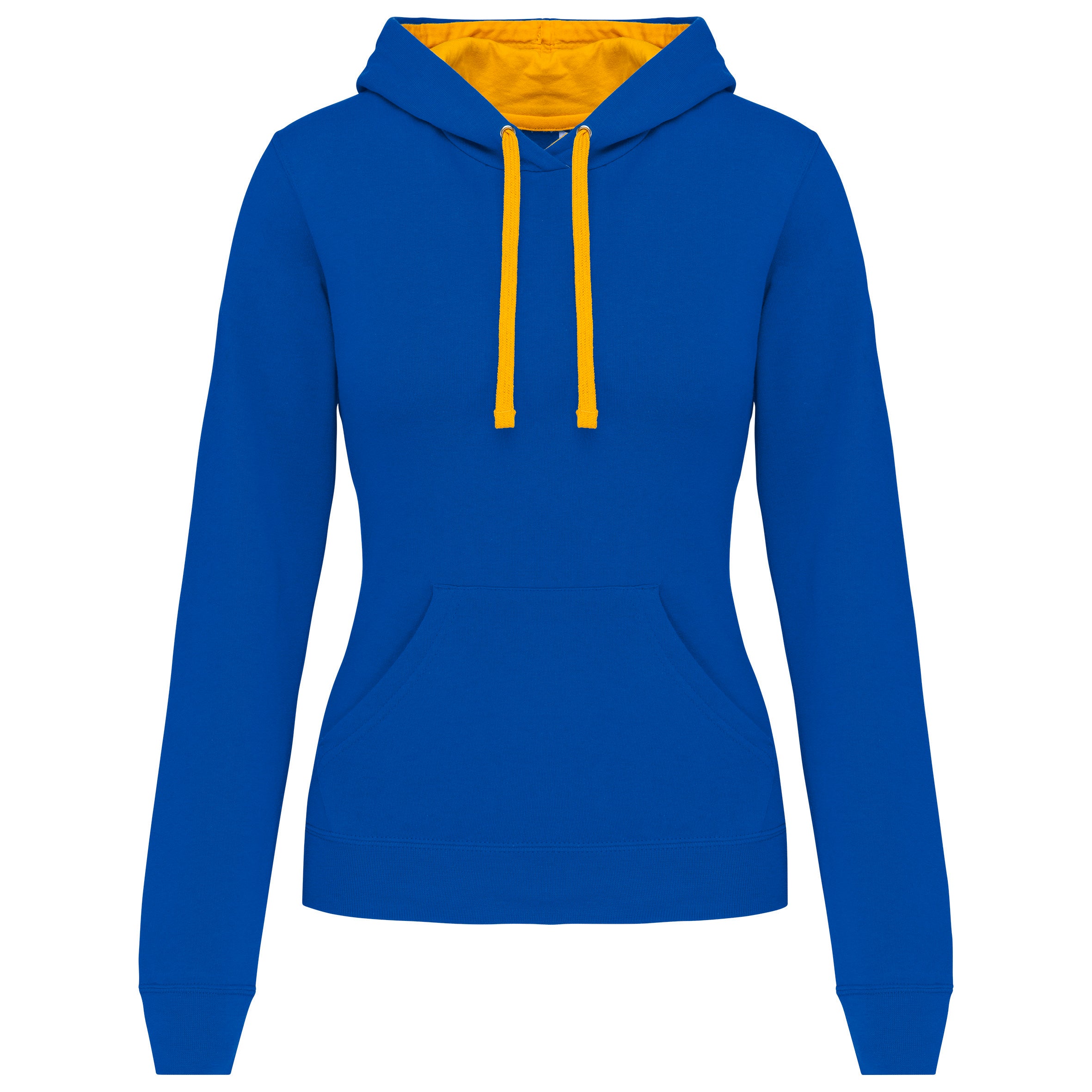 Sweat-shirt capuche contrastée femme