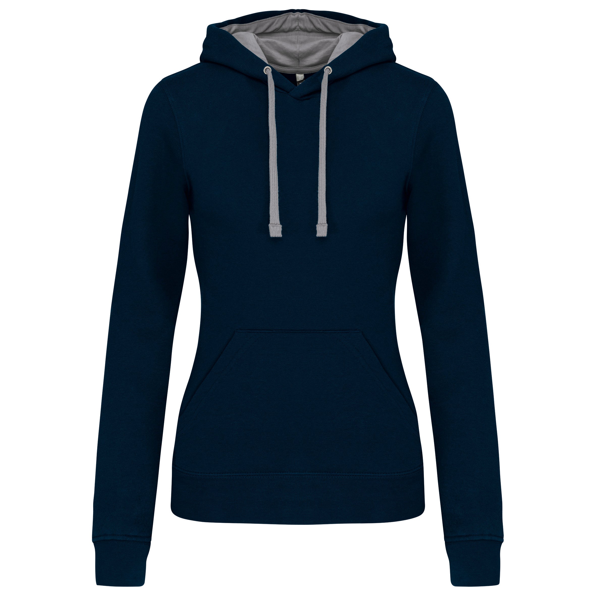 Sweat-shirt capuche contrastée femme