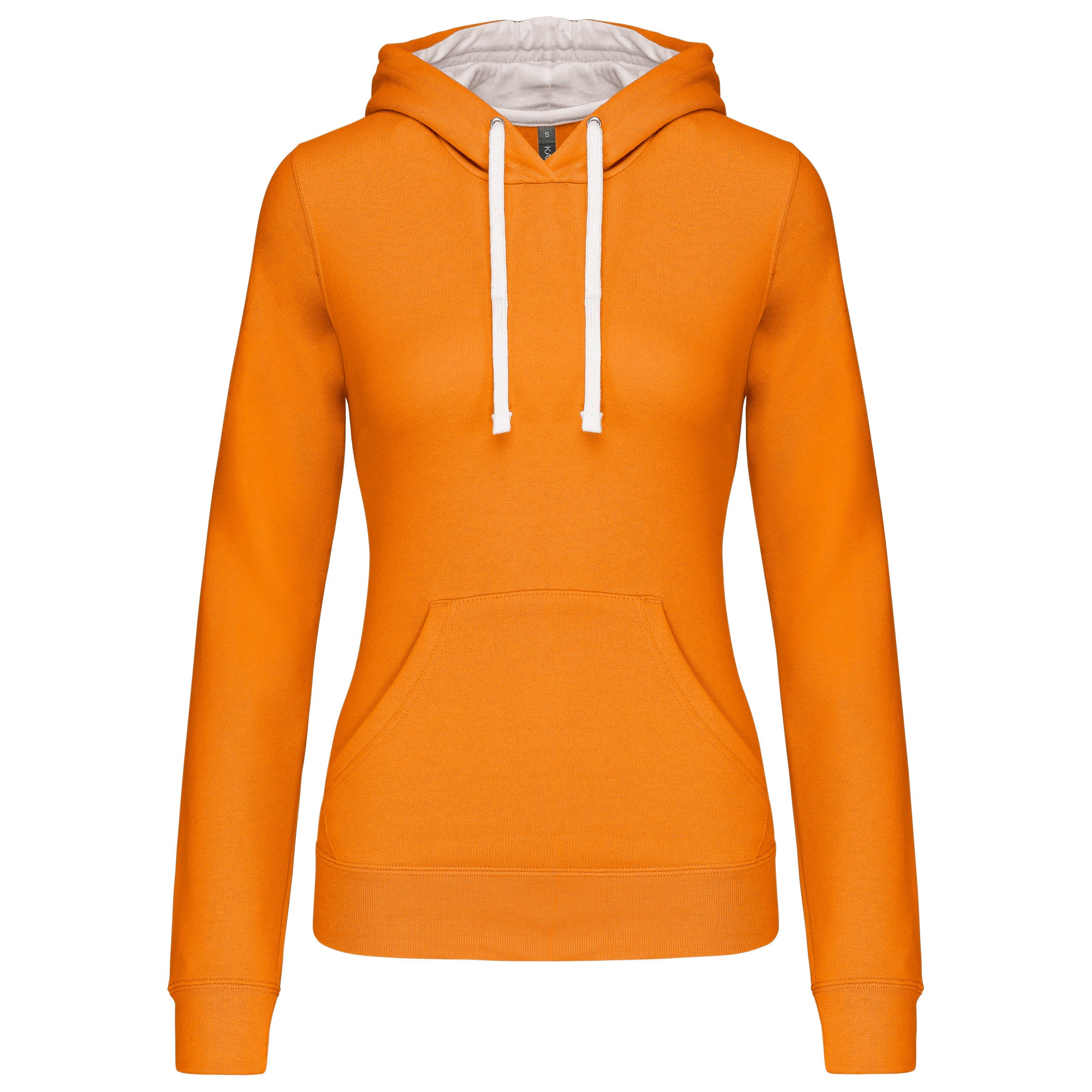 Sweat-shirt capuche contrastée femme