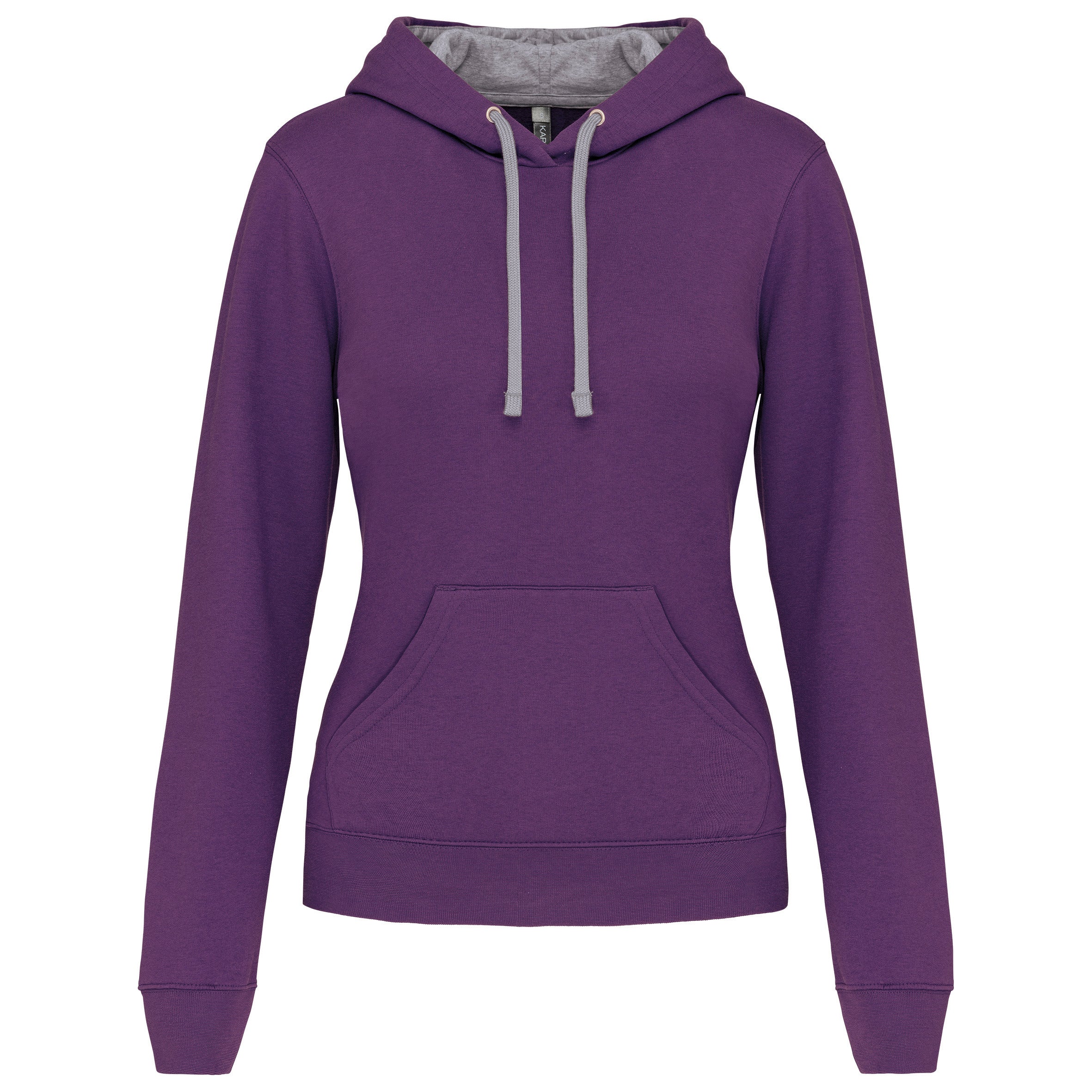 Sweat-shirt capuche contrastée femme