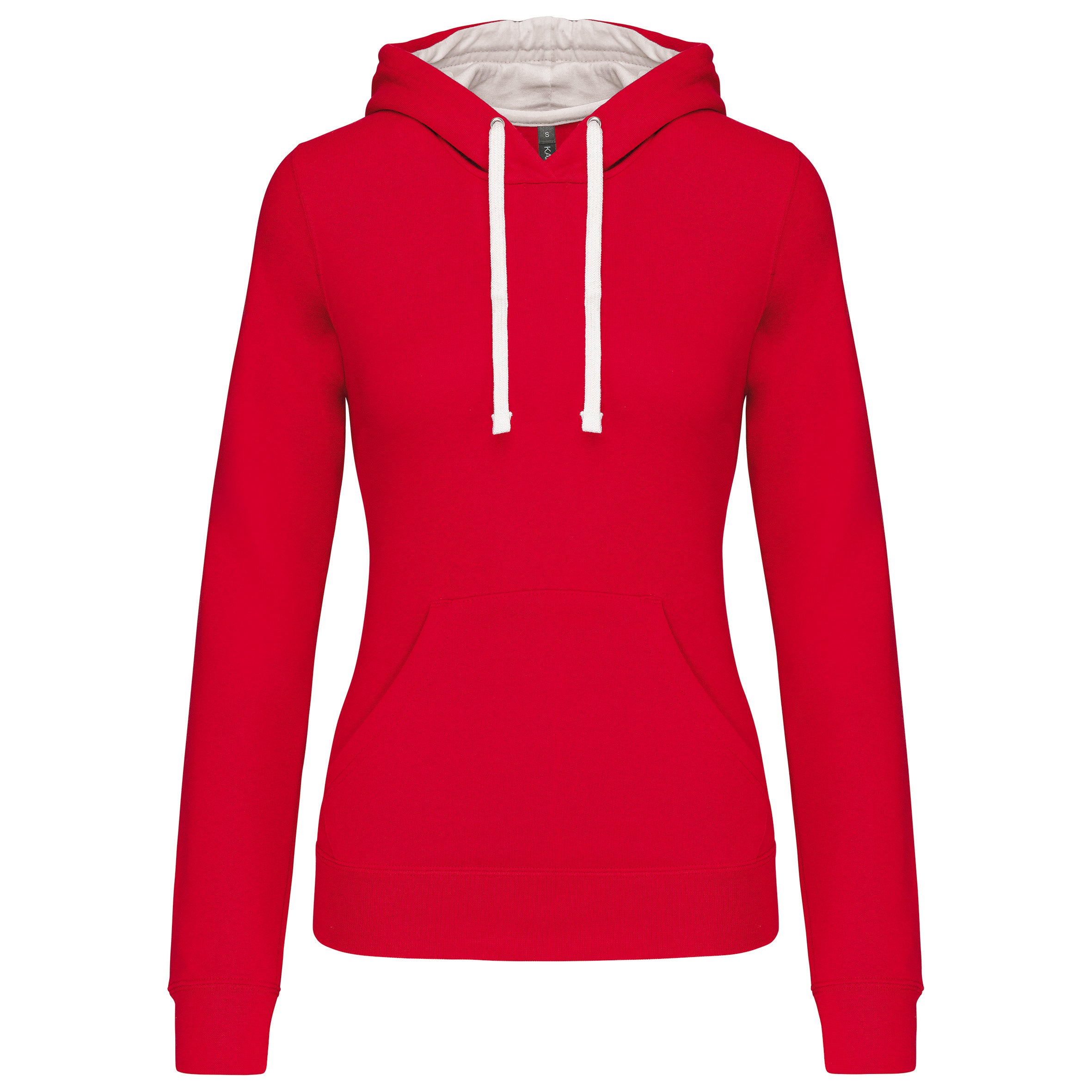 Sweat-shirt capuche contrastée femme