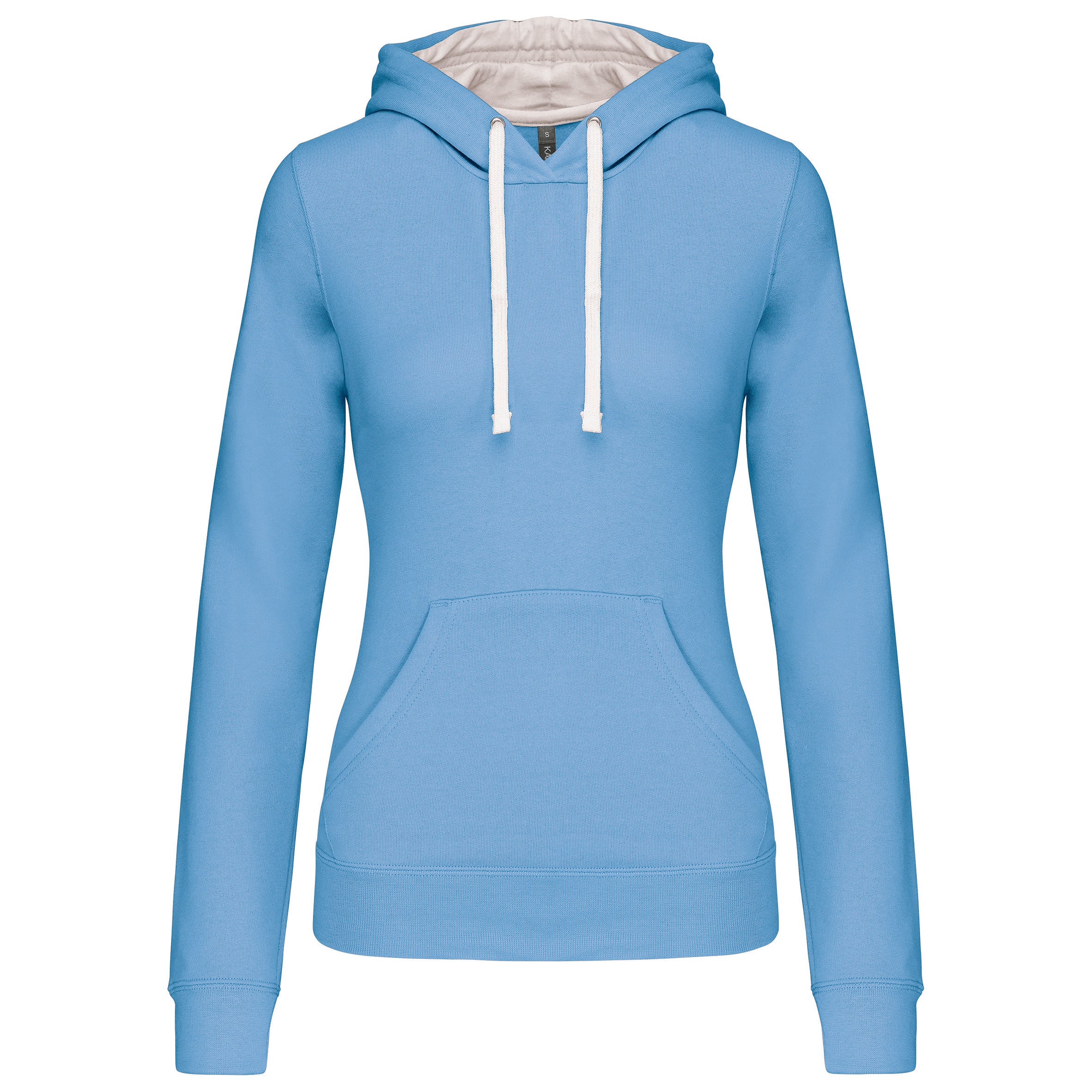Sweat-shirt capuche contrastée femme