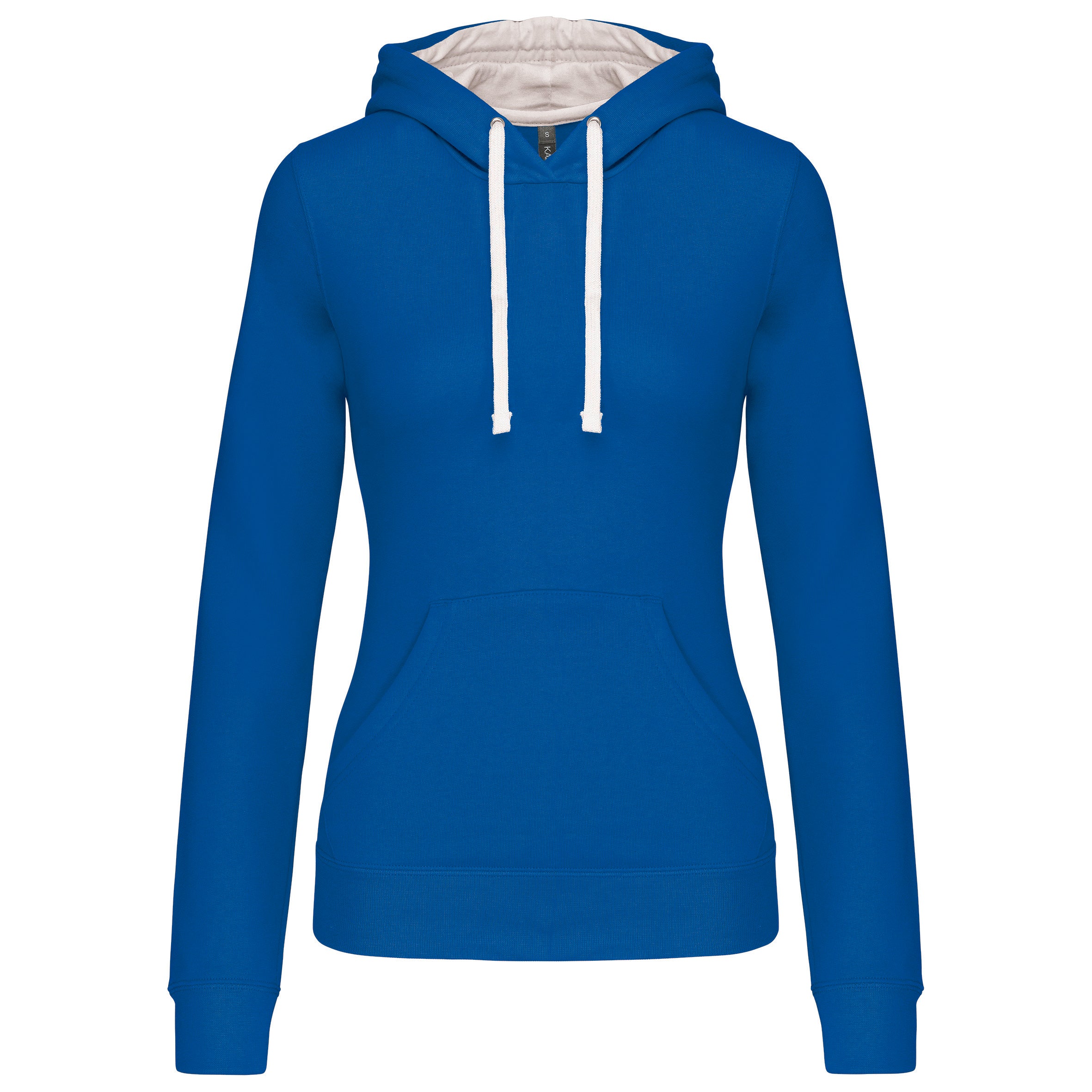 Sweat-shirt capuche contrastée femme