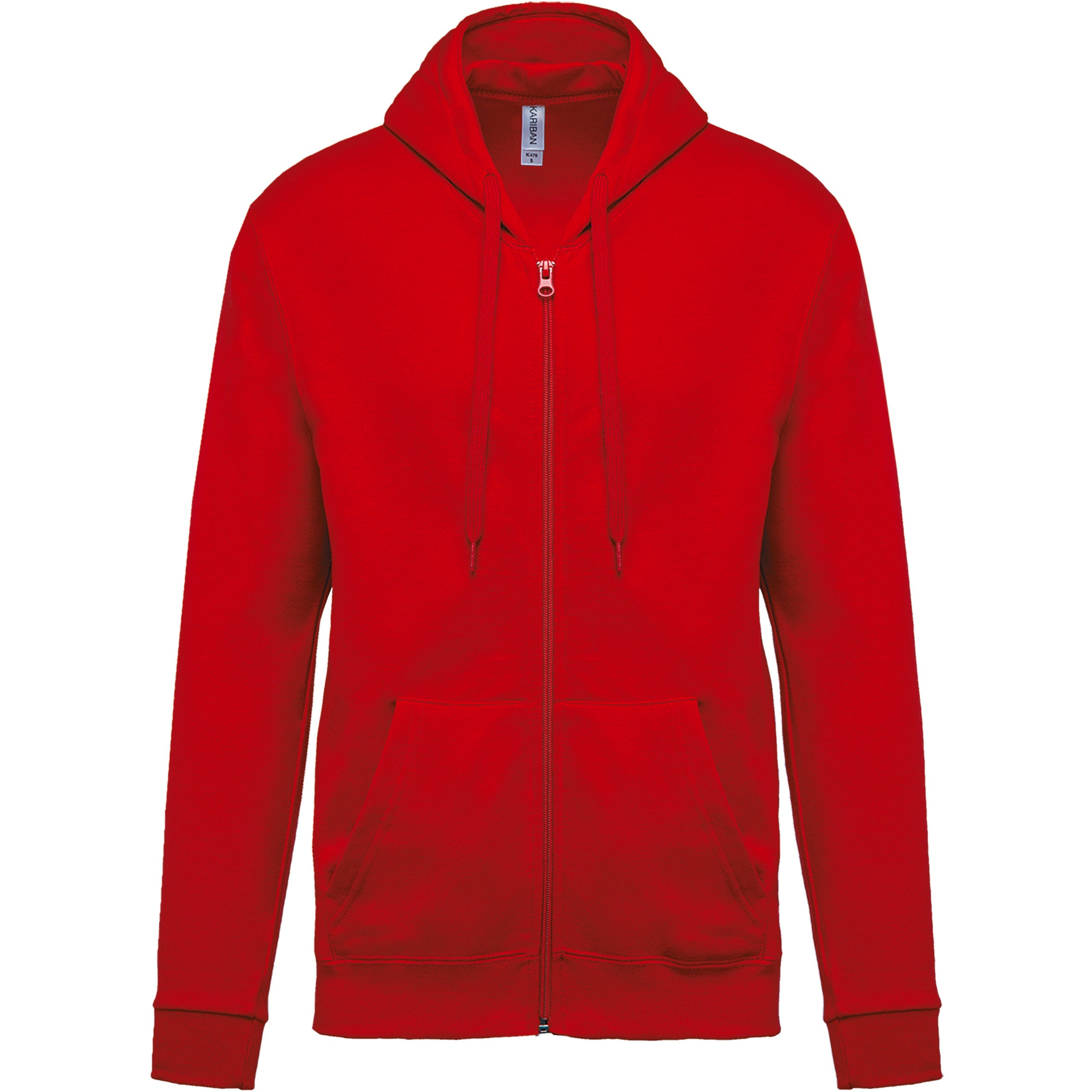 Unisex hooded zipped sweatshirt