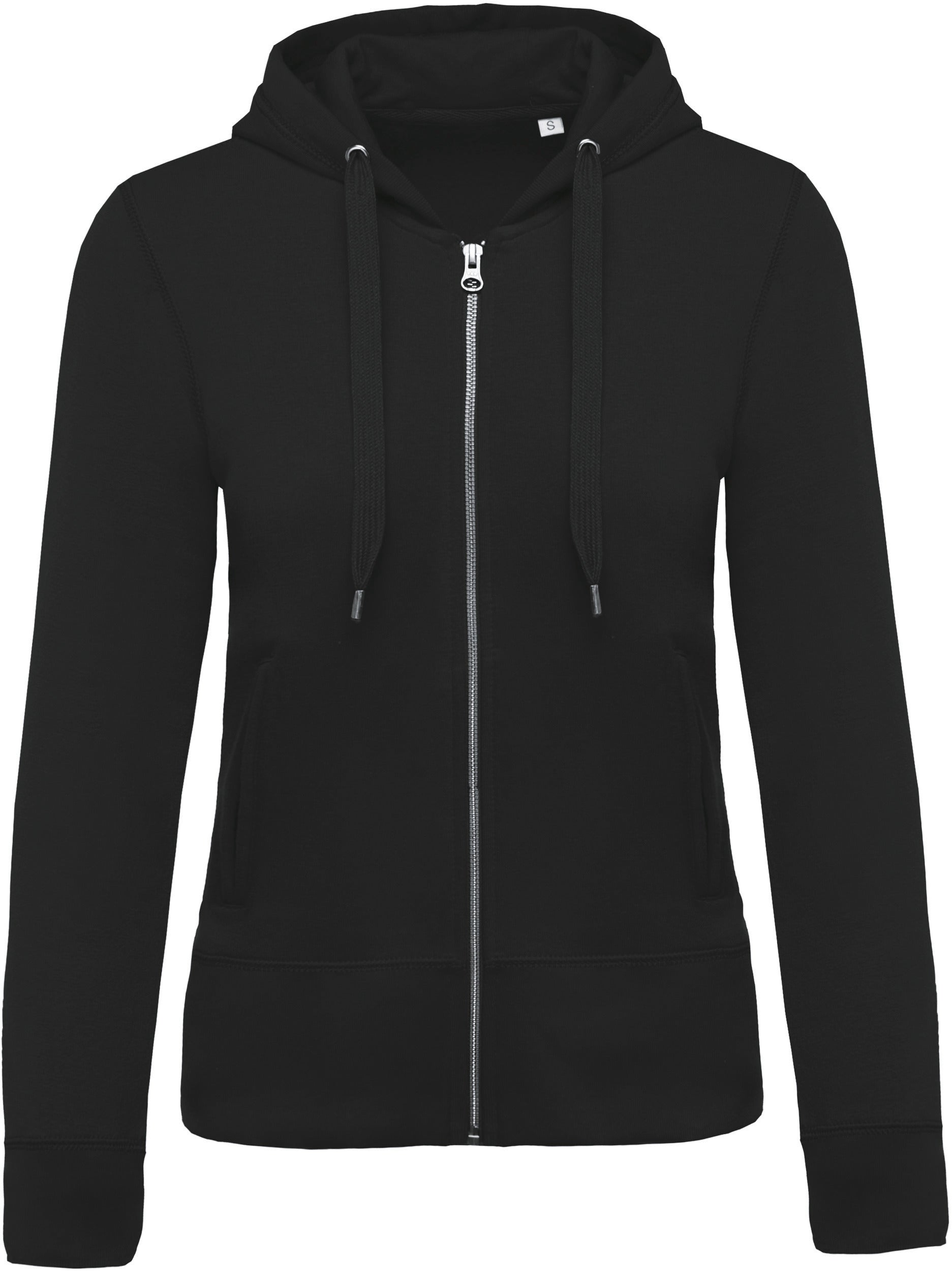 Women's organic zipped hooded sweatshirt