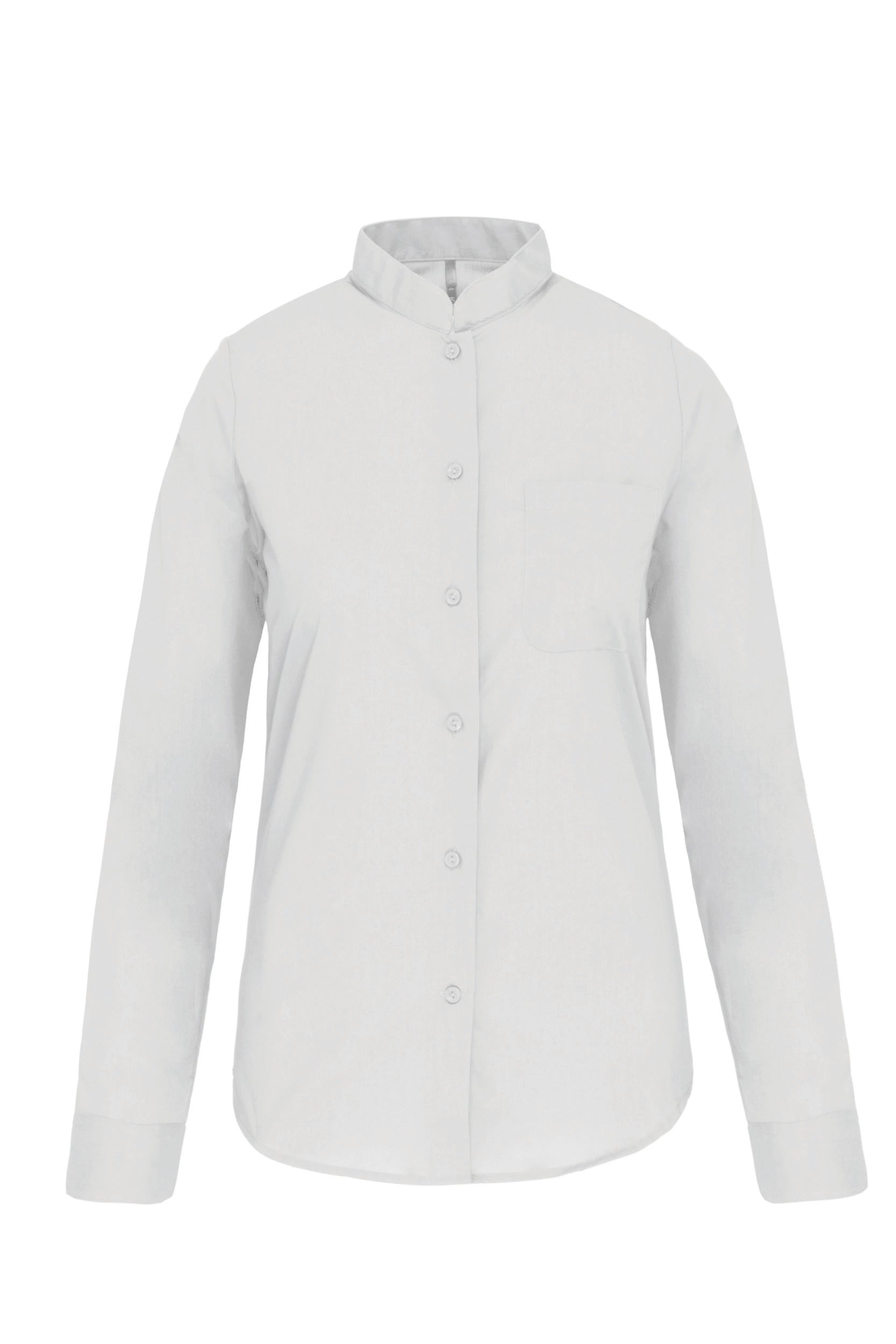 Chemise col mao manches longues femme