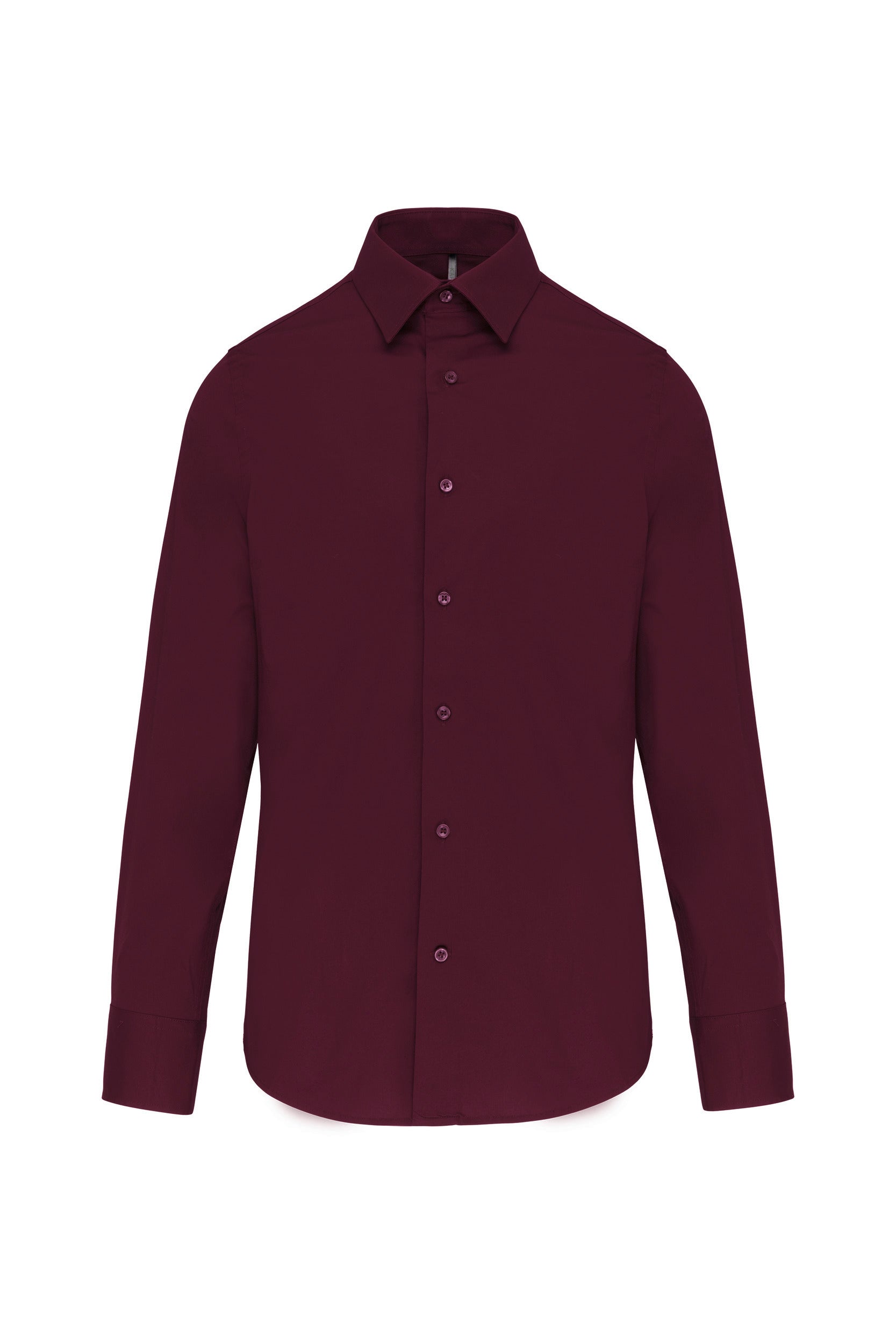Long-sleeved cotton/elastane shirt