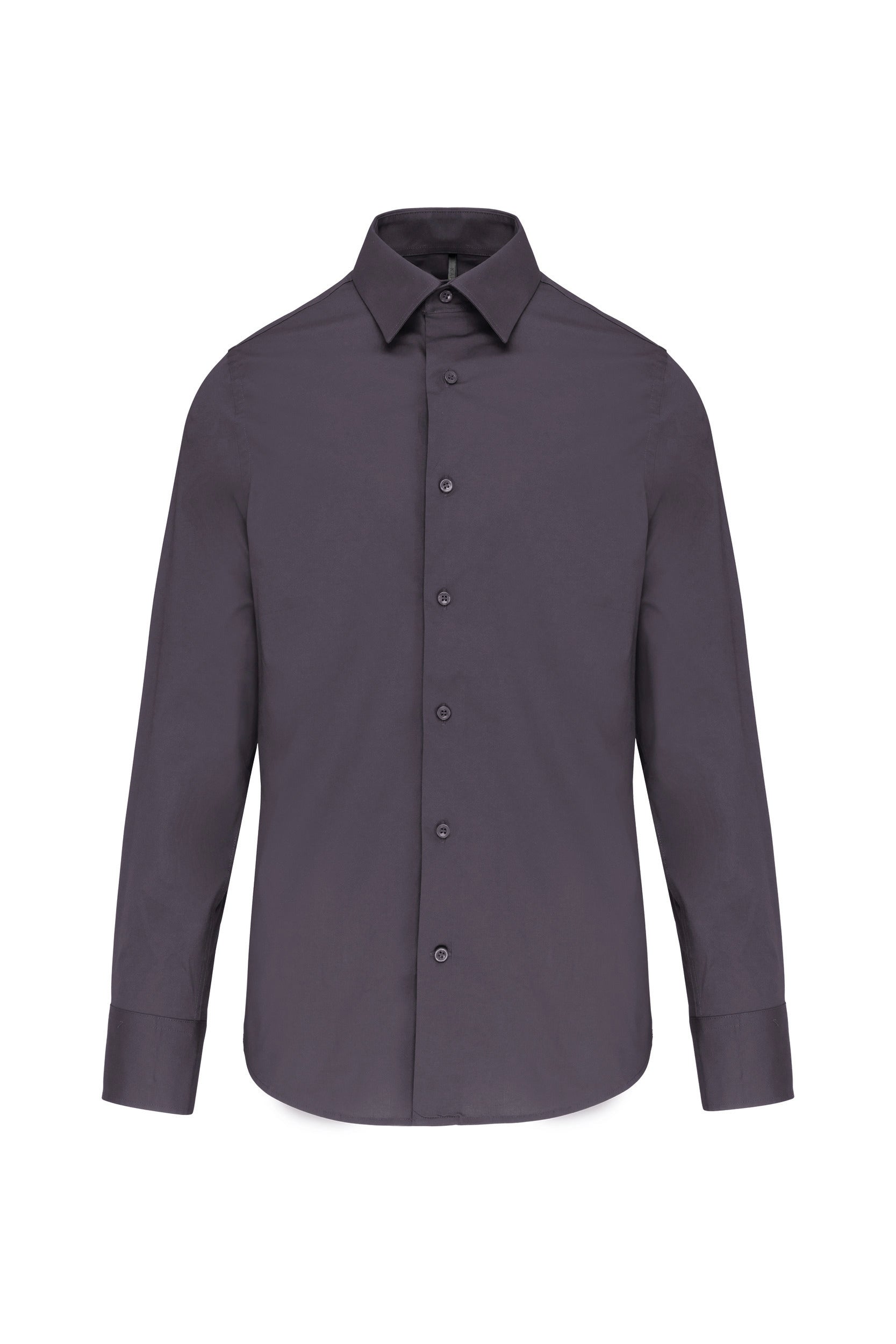 Long-sleeved cotton/elastane shirt