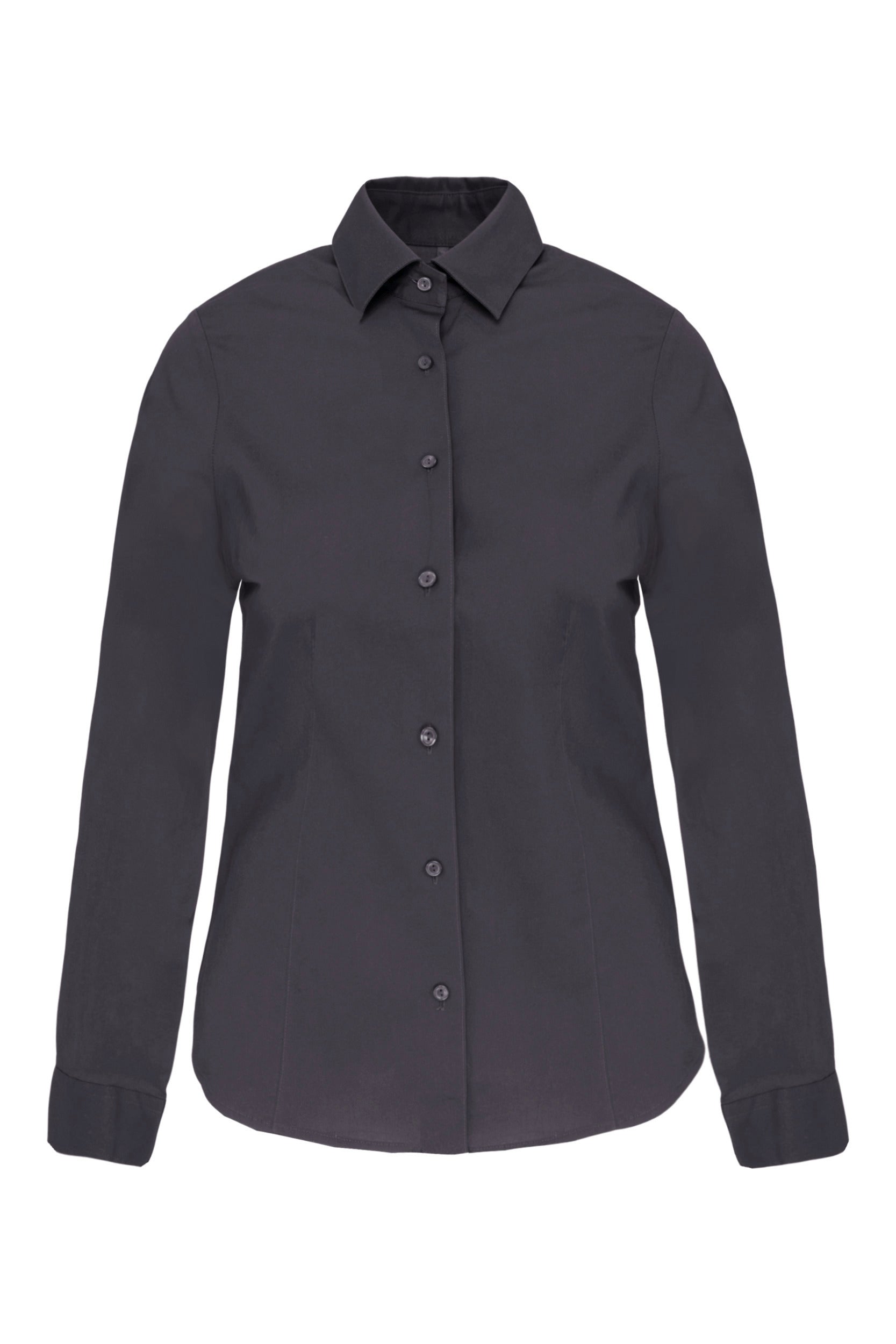 Women's long-sleeved cotton/elastane shirt