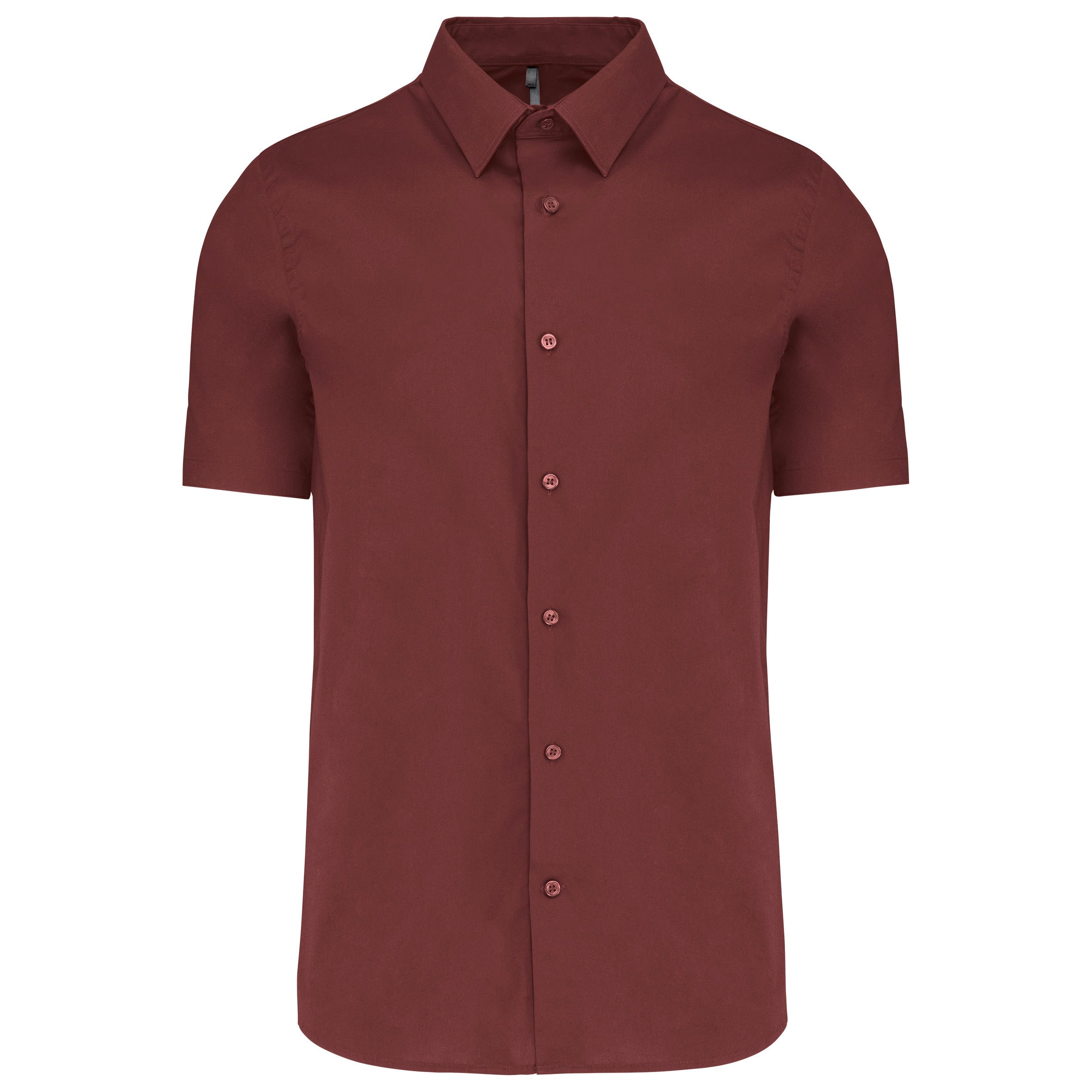 Chemise coton / élasthanne manches courtes