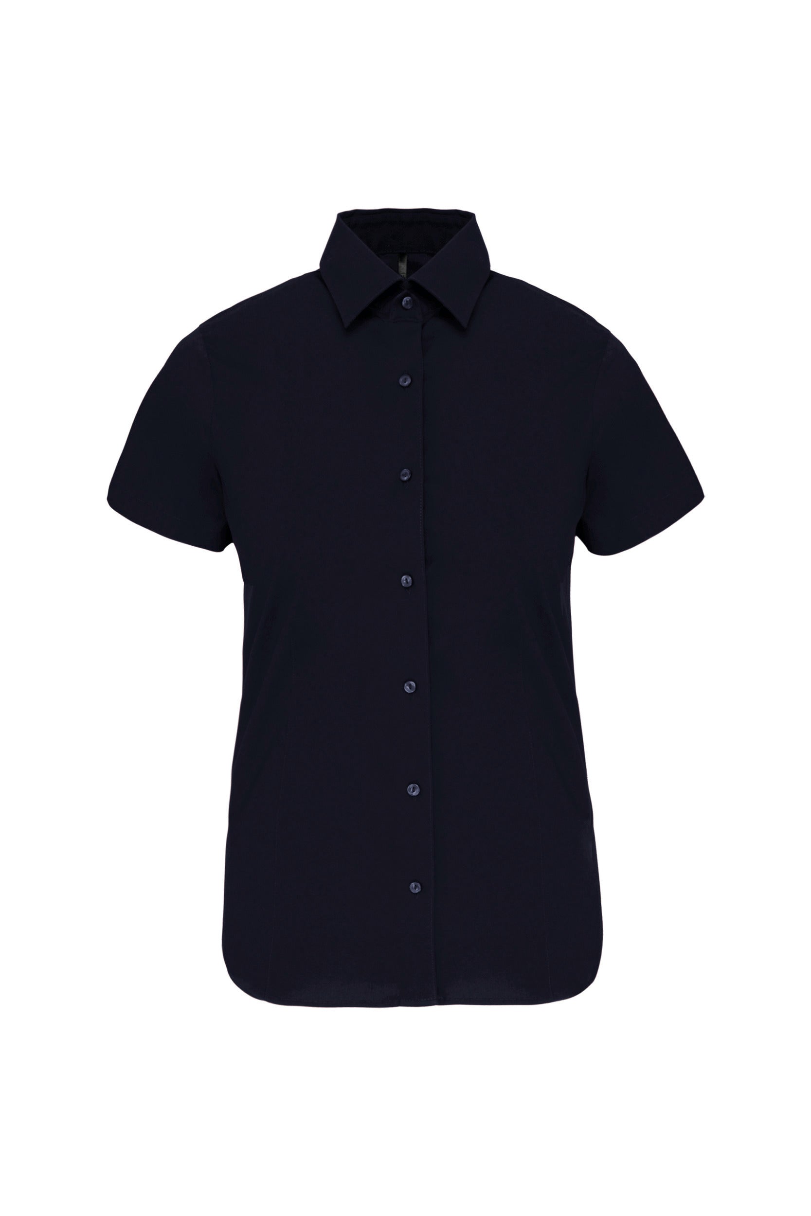 Chemise coton / élasthanne manches courtes femme