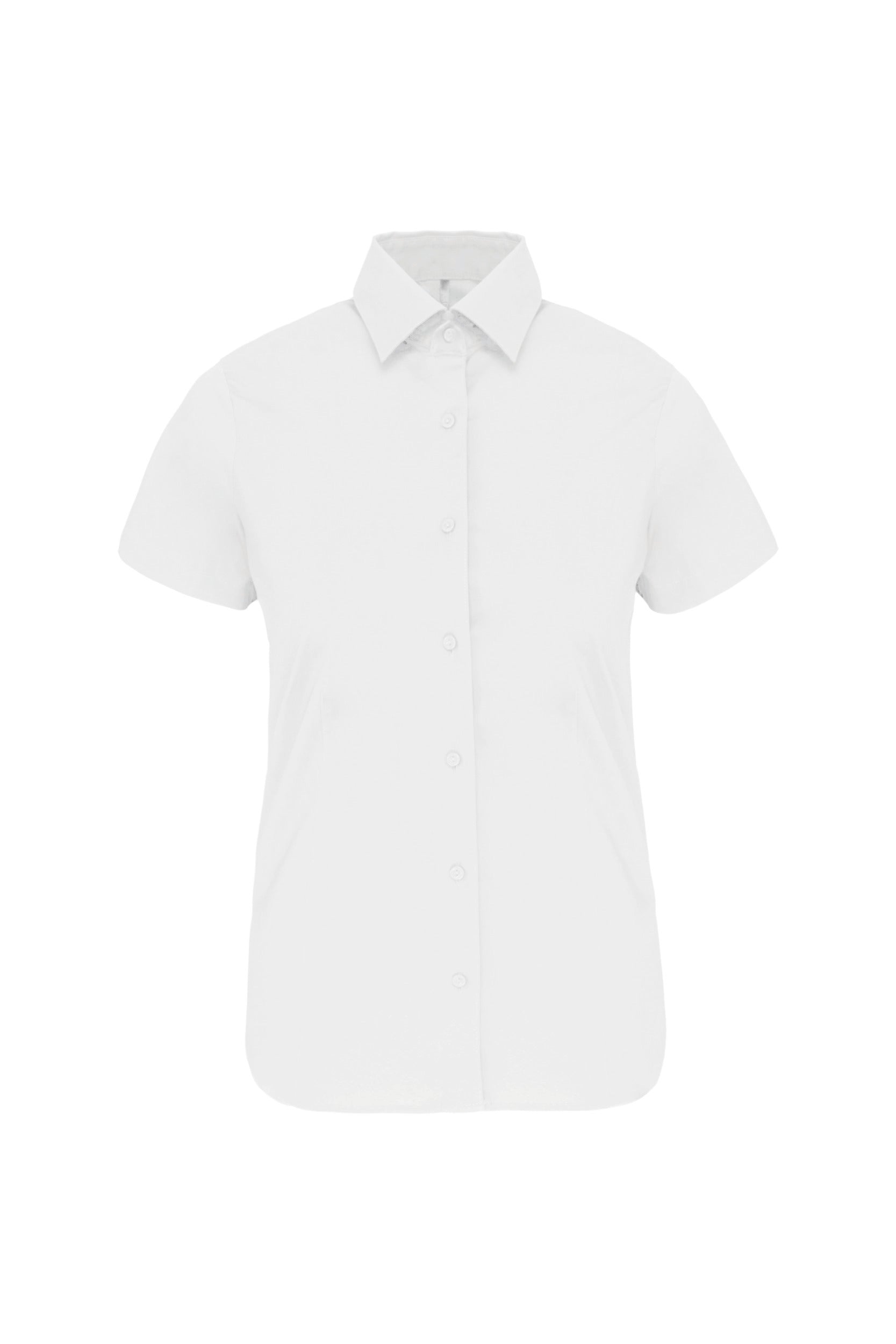 Chemise coton / élasthanne manches courtes femme