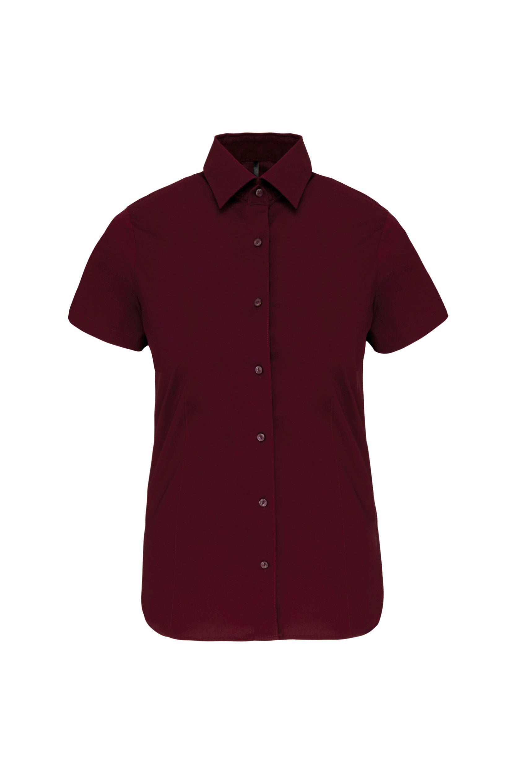 Chemise coton / élasthanne manches courtes femme