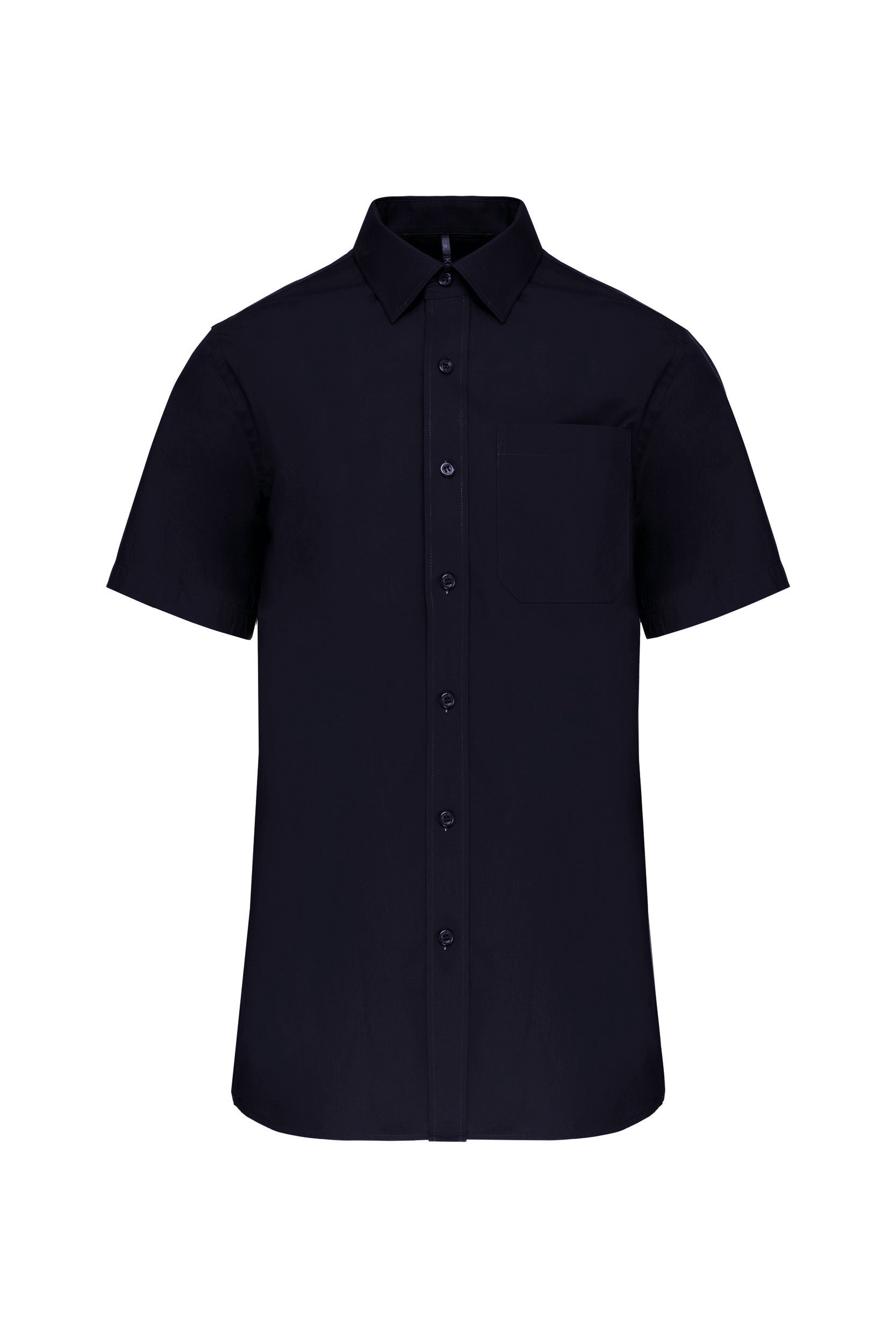 Short-sleeved poplin shirt