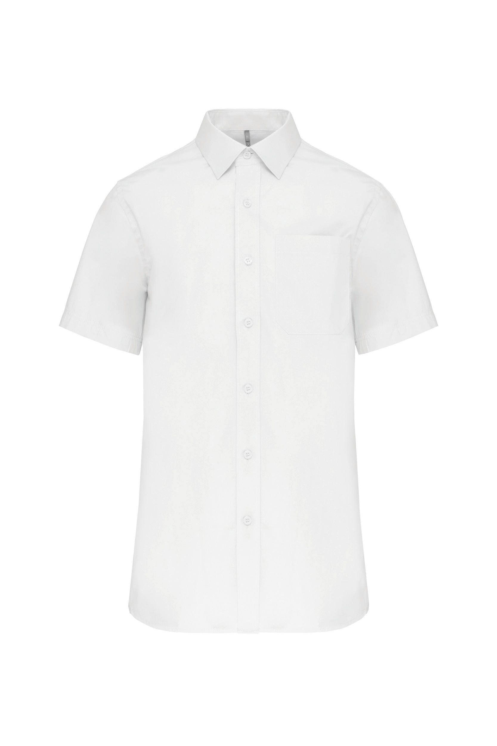 Short-sleeved poplin shirt