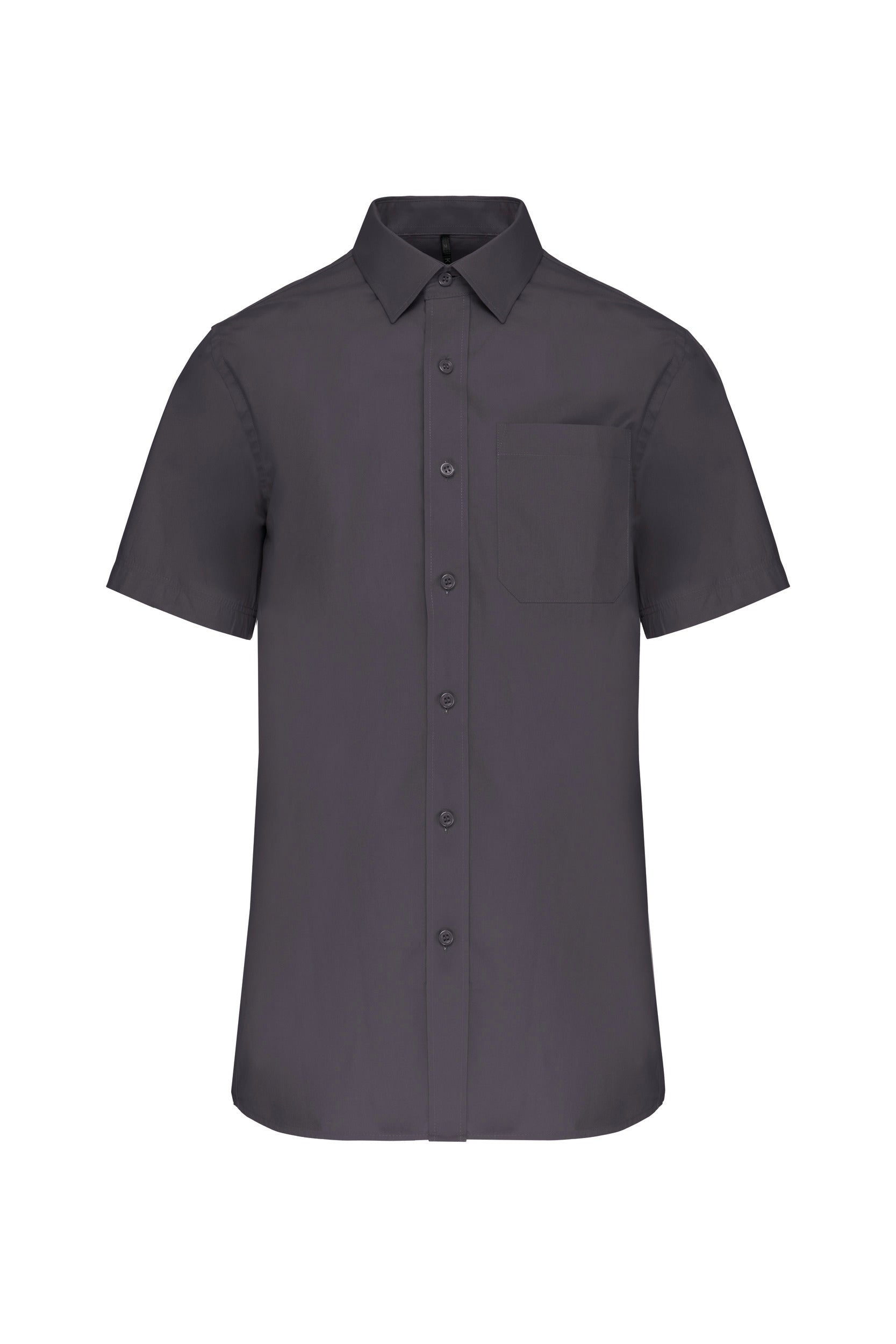 Short-sleeved poplin shirt