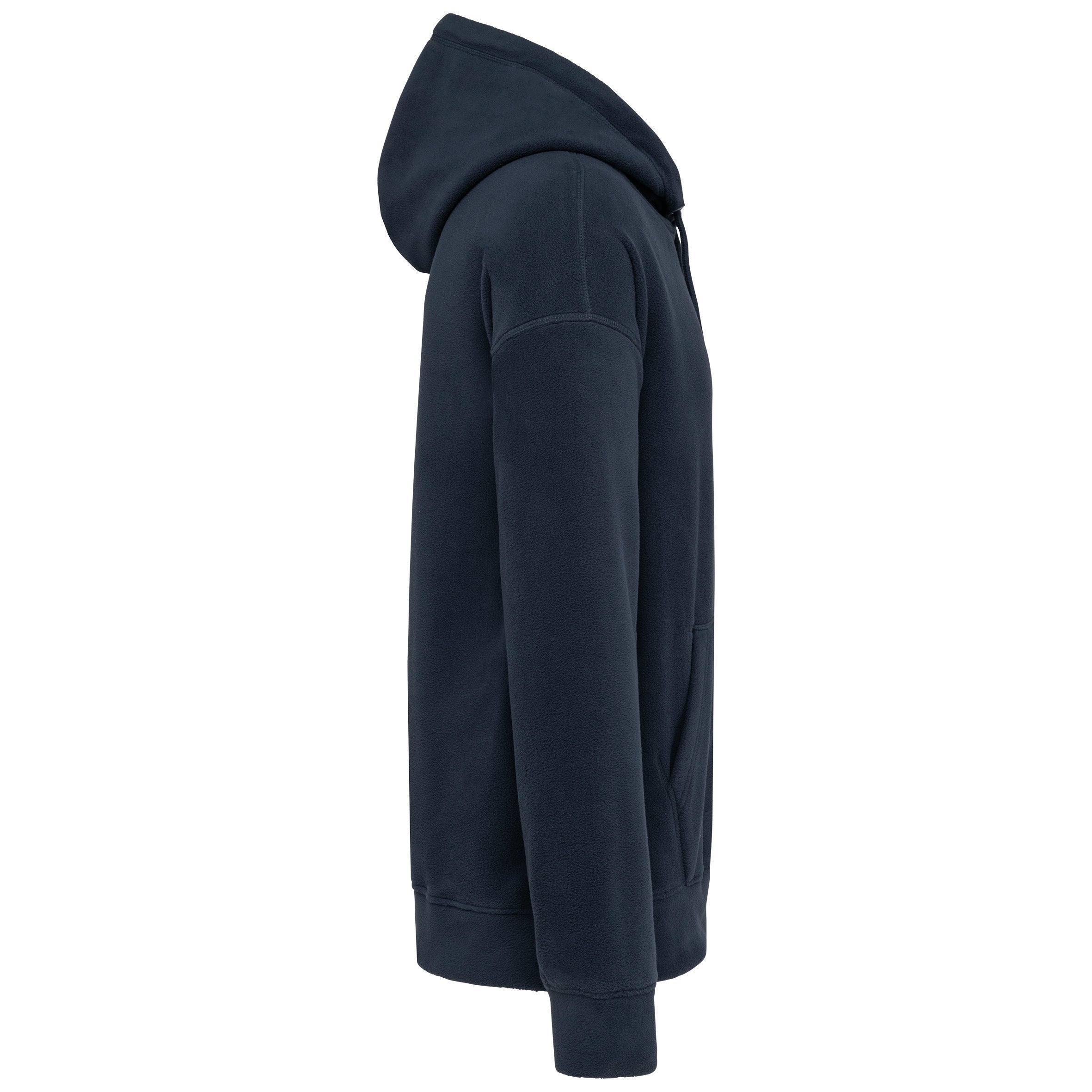 Uniseks gerecycled microfleece oversized sweatshirt met capuchon
