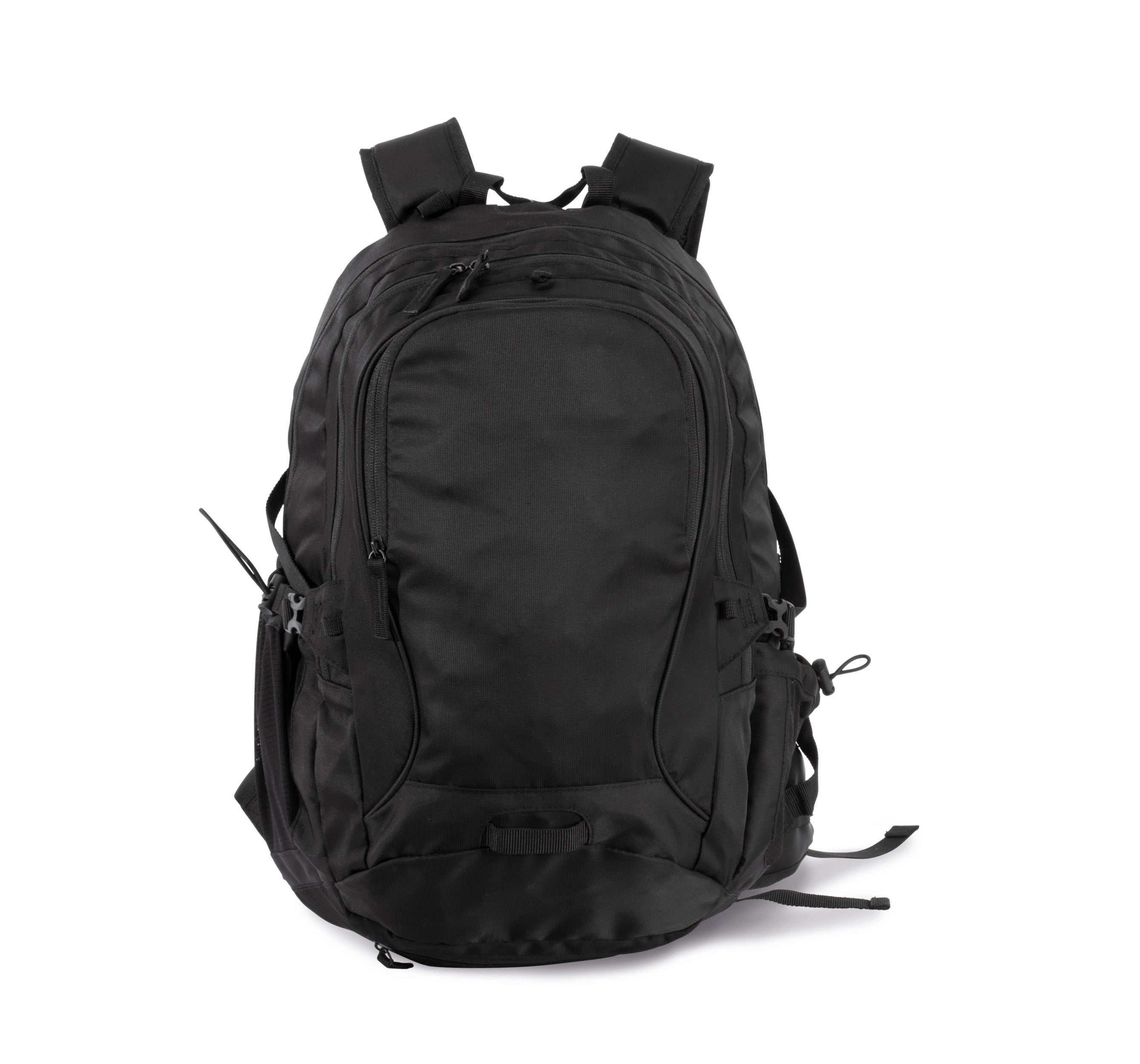 Leisure backpack with helmet holder
