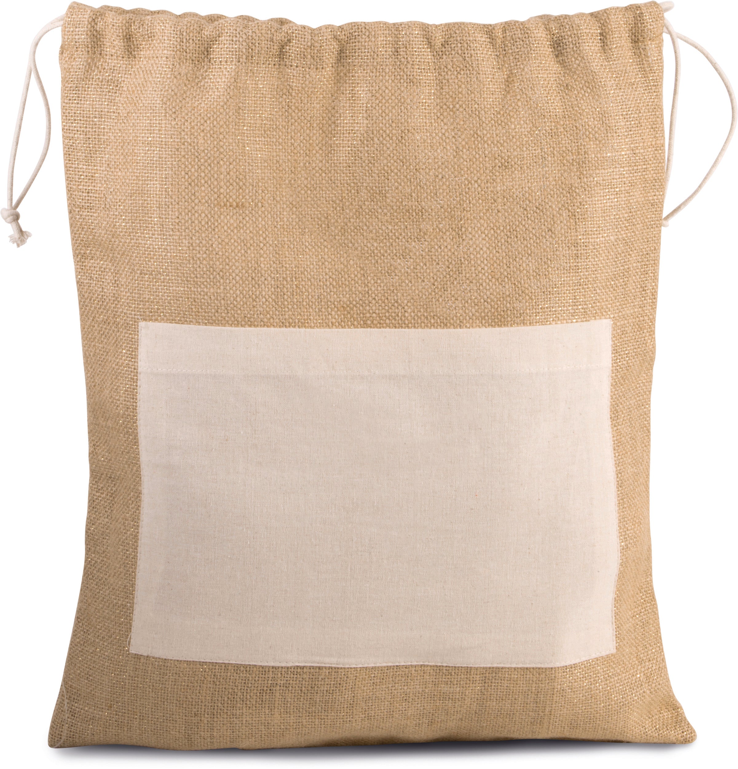 Burlap bag with cords