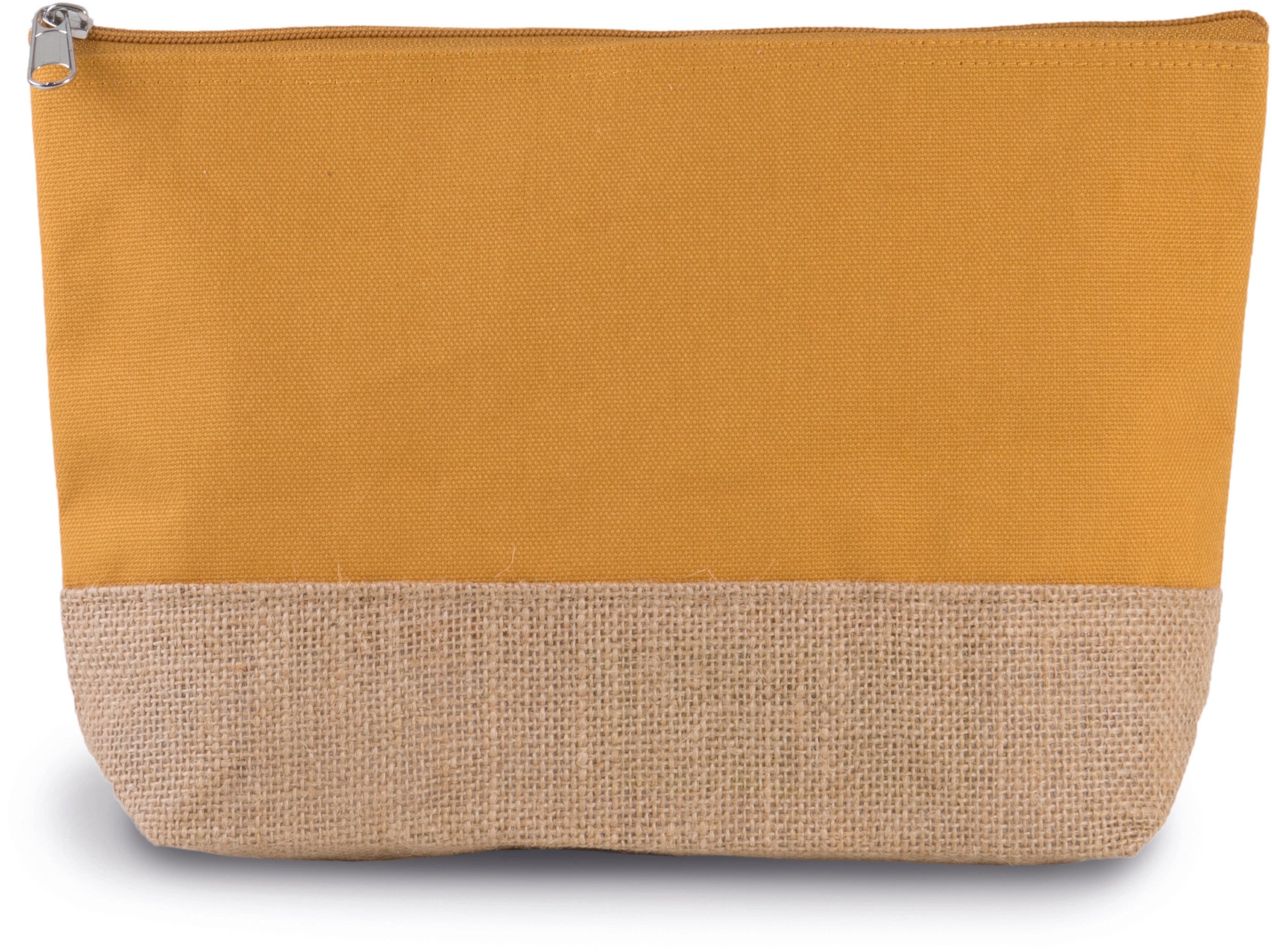Pouch in cotton canvas and jute