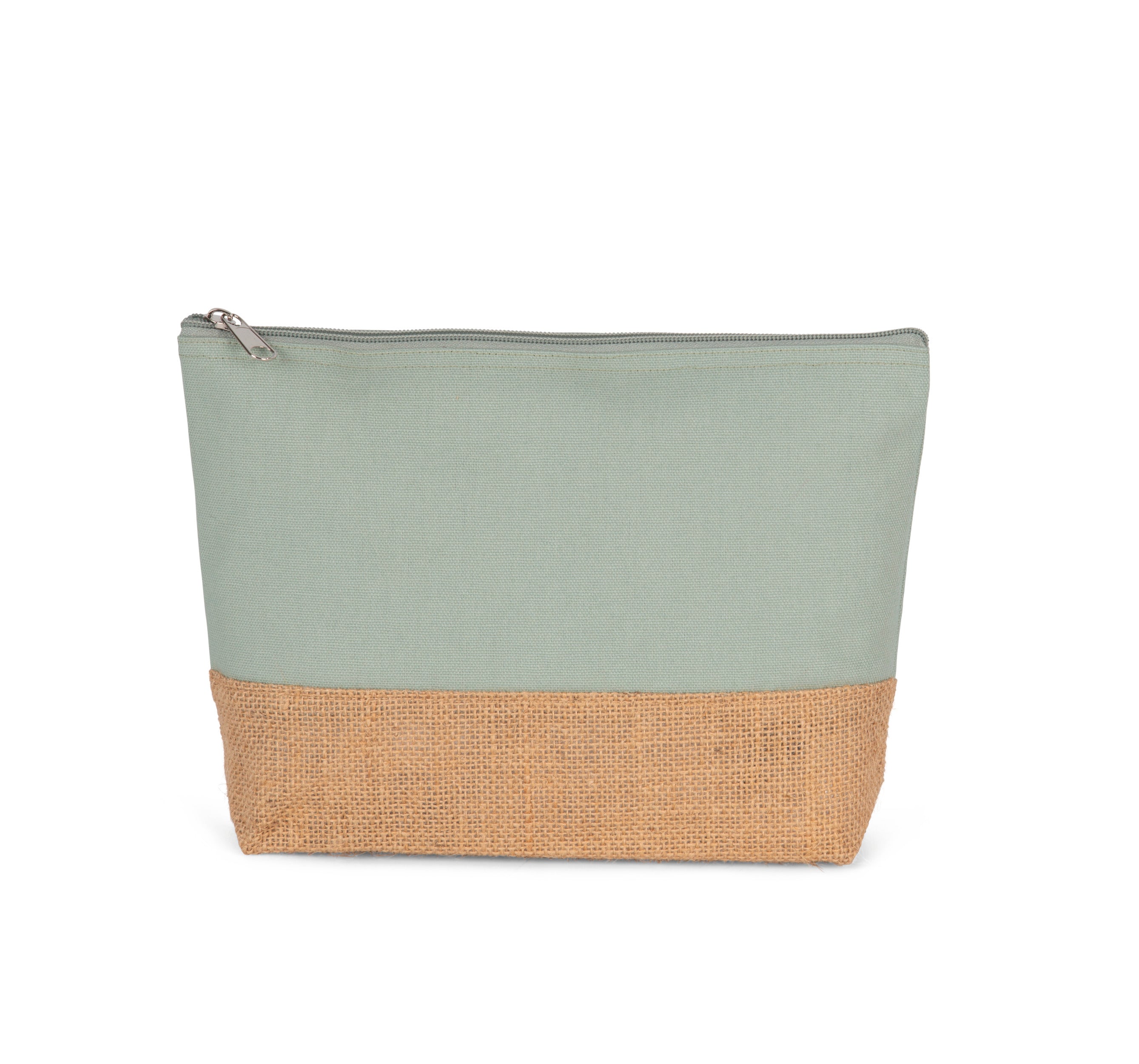 Pouch in cotton canvas and jute