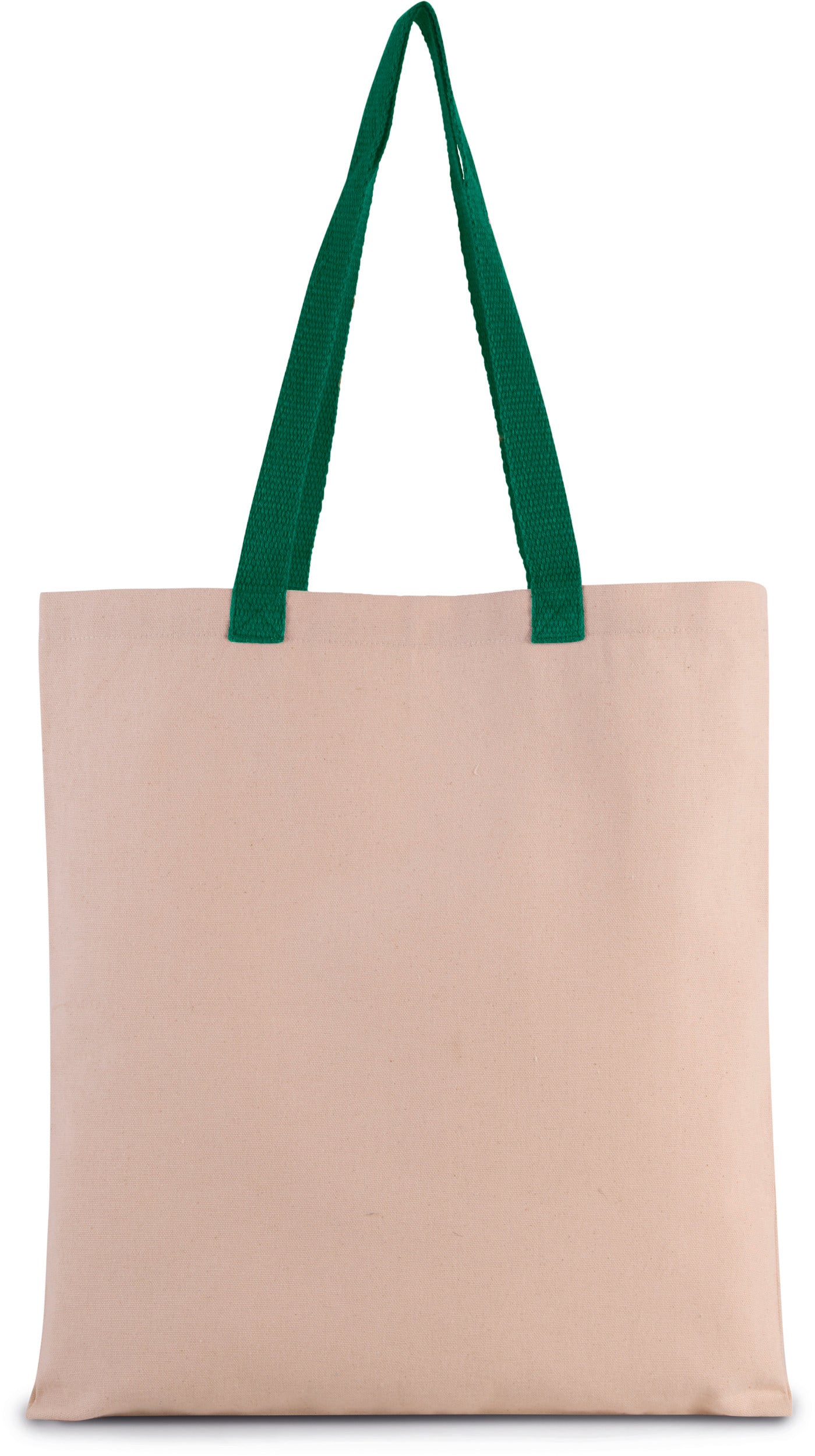 Sac shopping plat en toile avec poignées contrastées