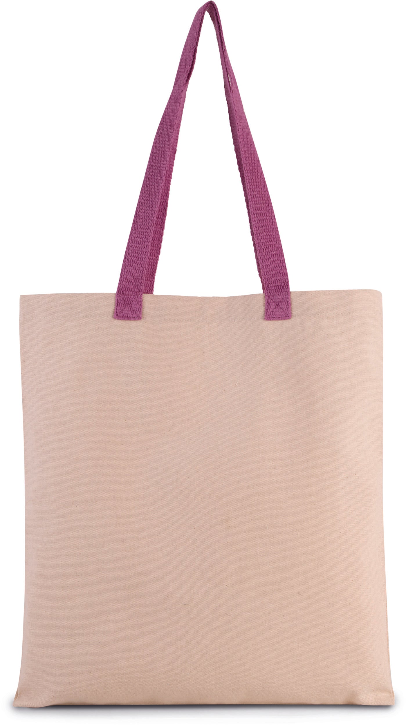 Sac shopping plat en toile avec poignées contrastées