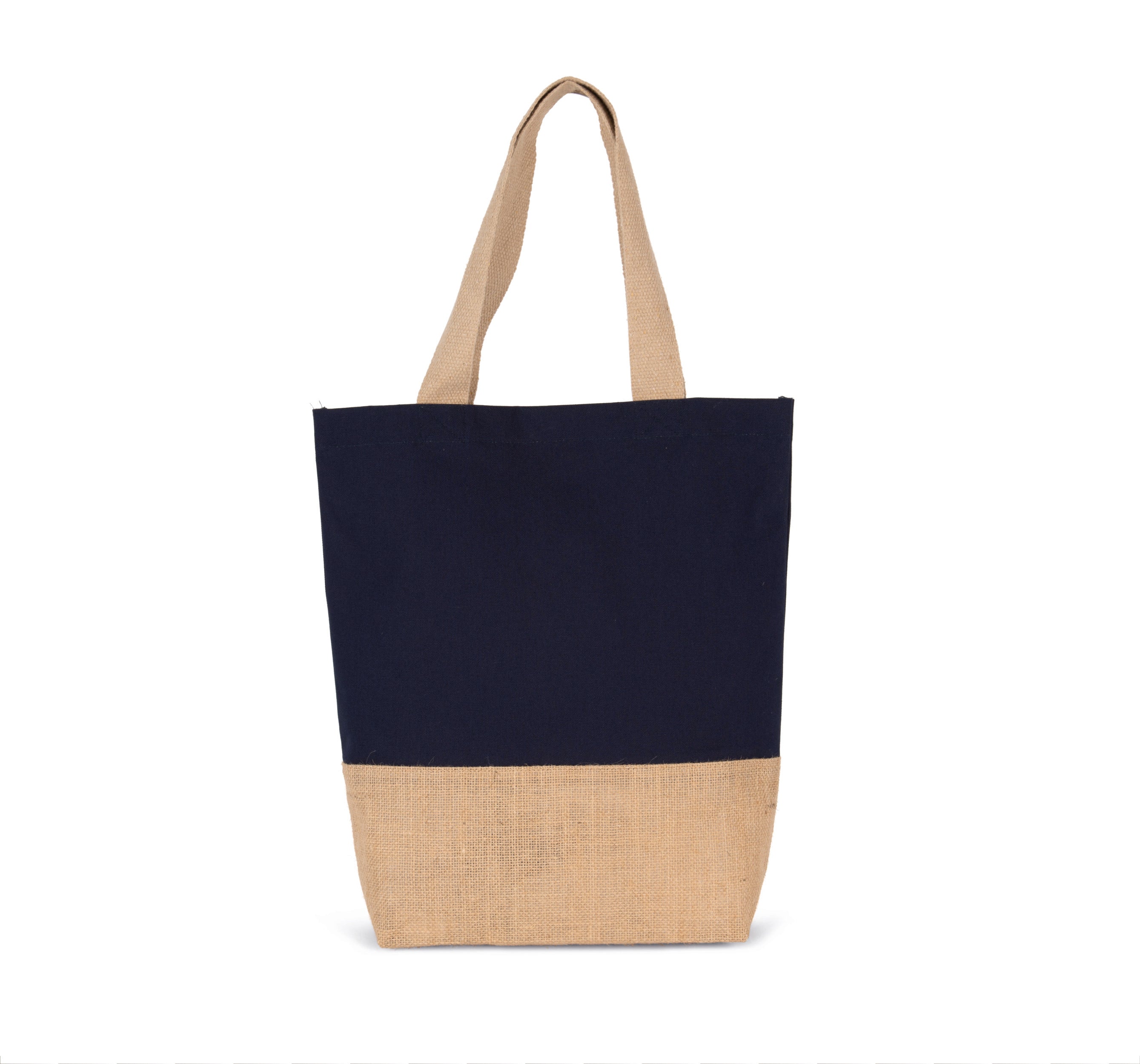 Shopping bag in cotton and laminated jute yarn