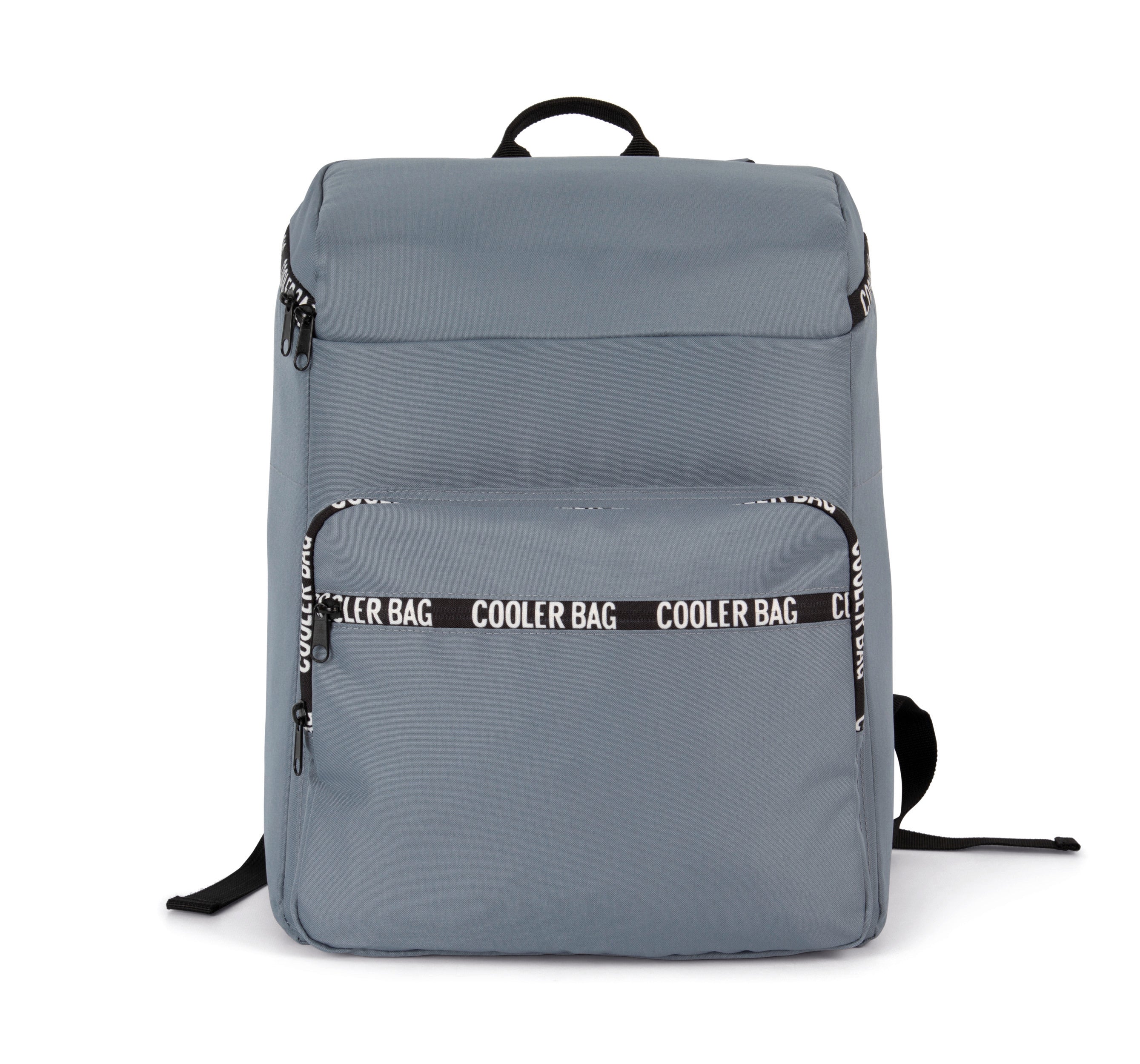 Recycled insulated backpack with front pocket