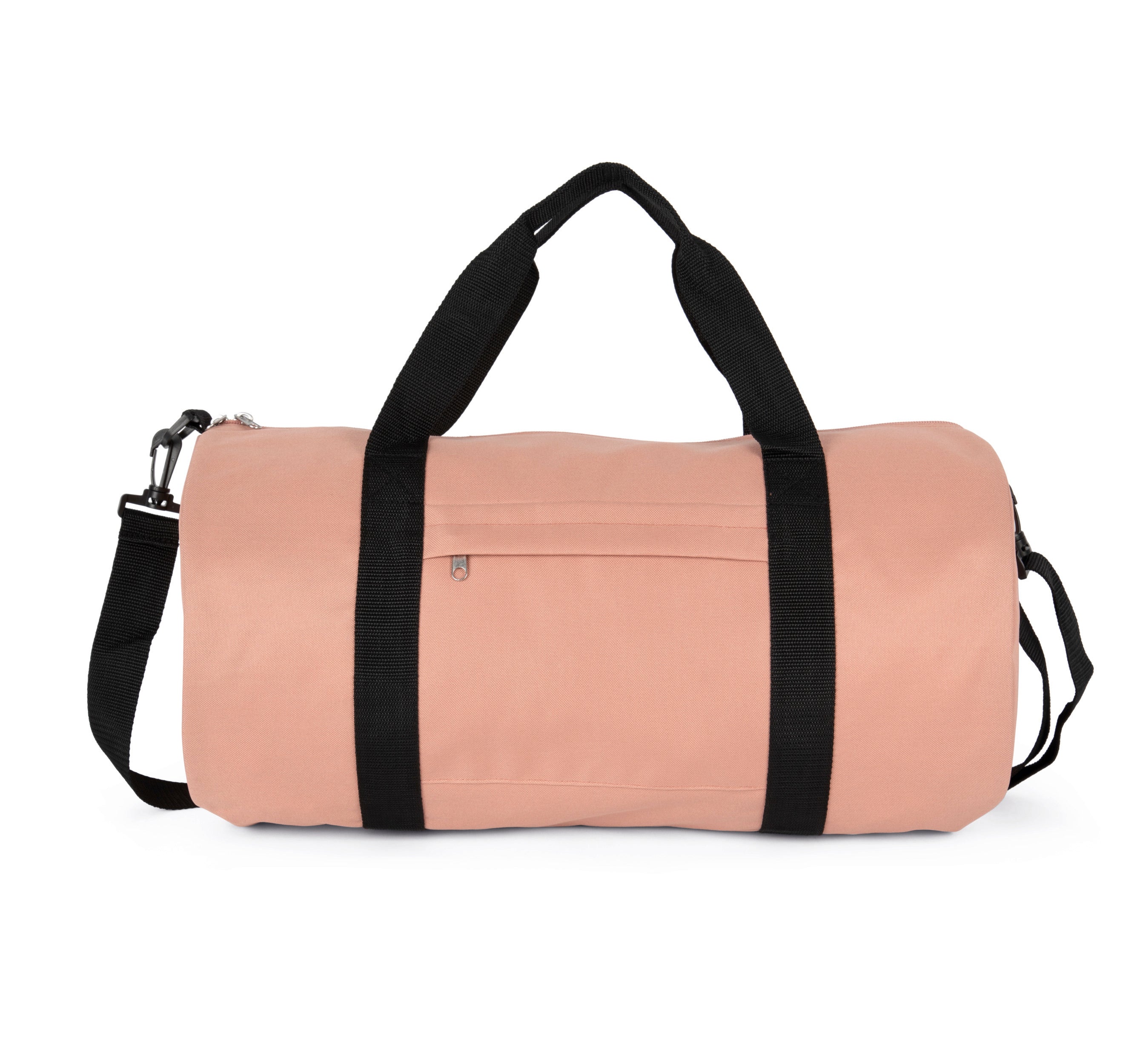 Recycled tubular bag with front pocket