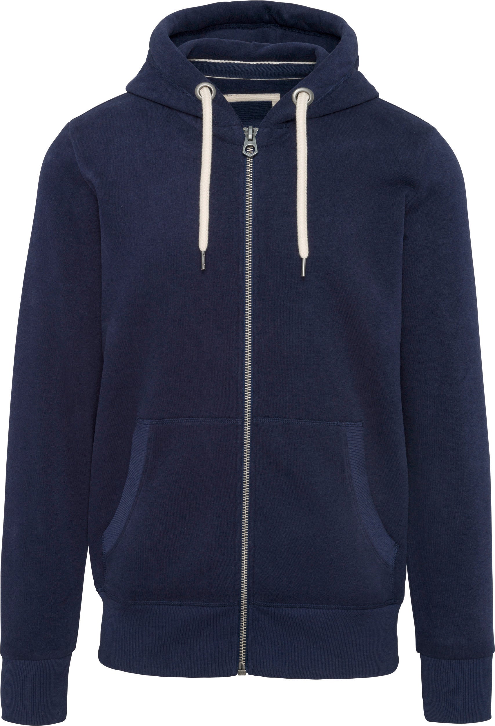Vintage herensweatshirt met capuchon en rits