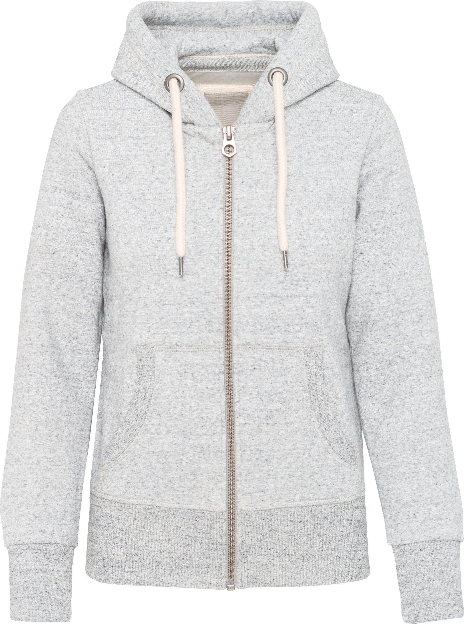 Vintage sweatshirt met capuchon en rits voor dames
