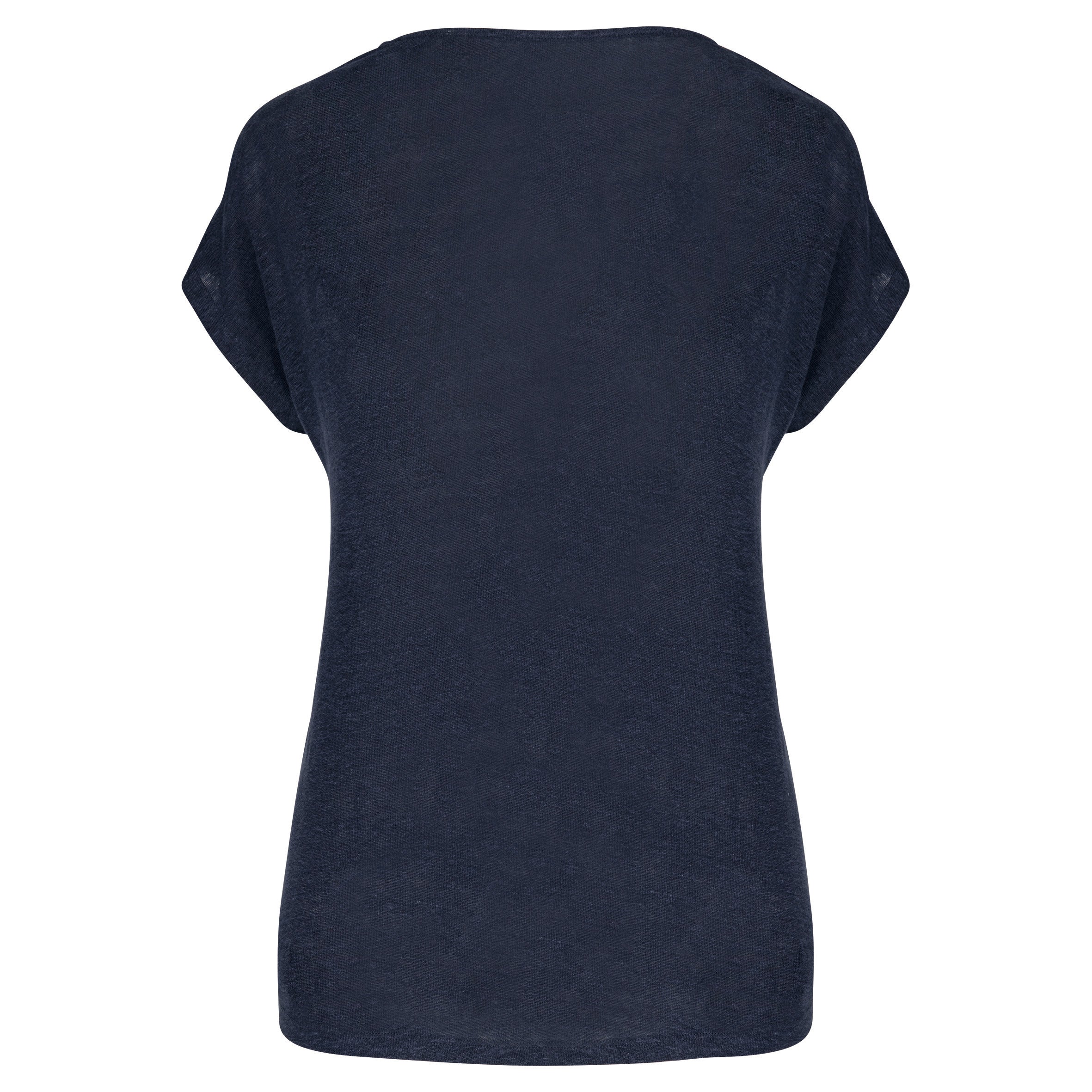 T-shirt en lin col V femme - 190g