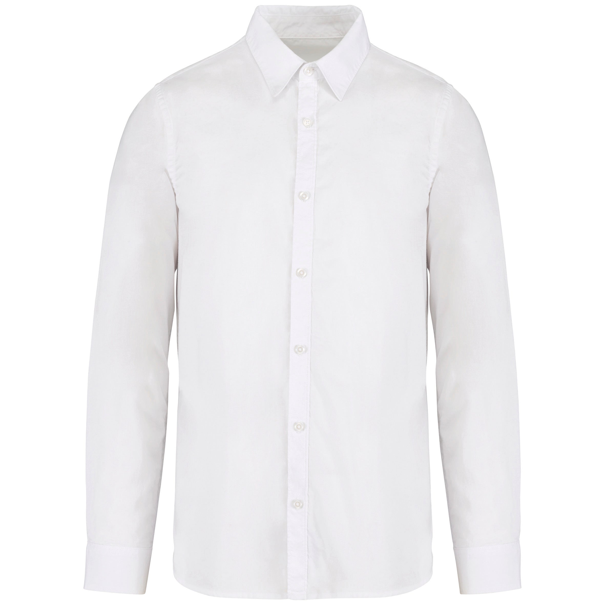 Chemise délavée en coton twill homme - 135g