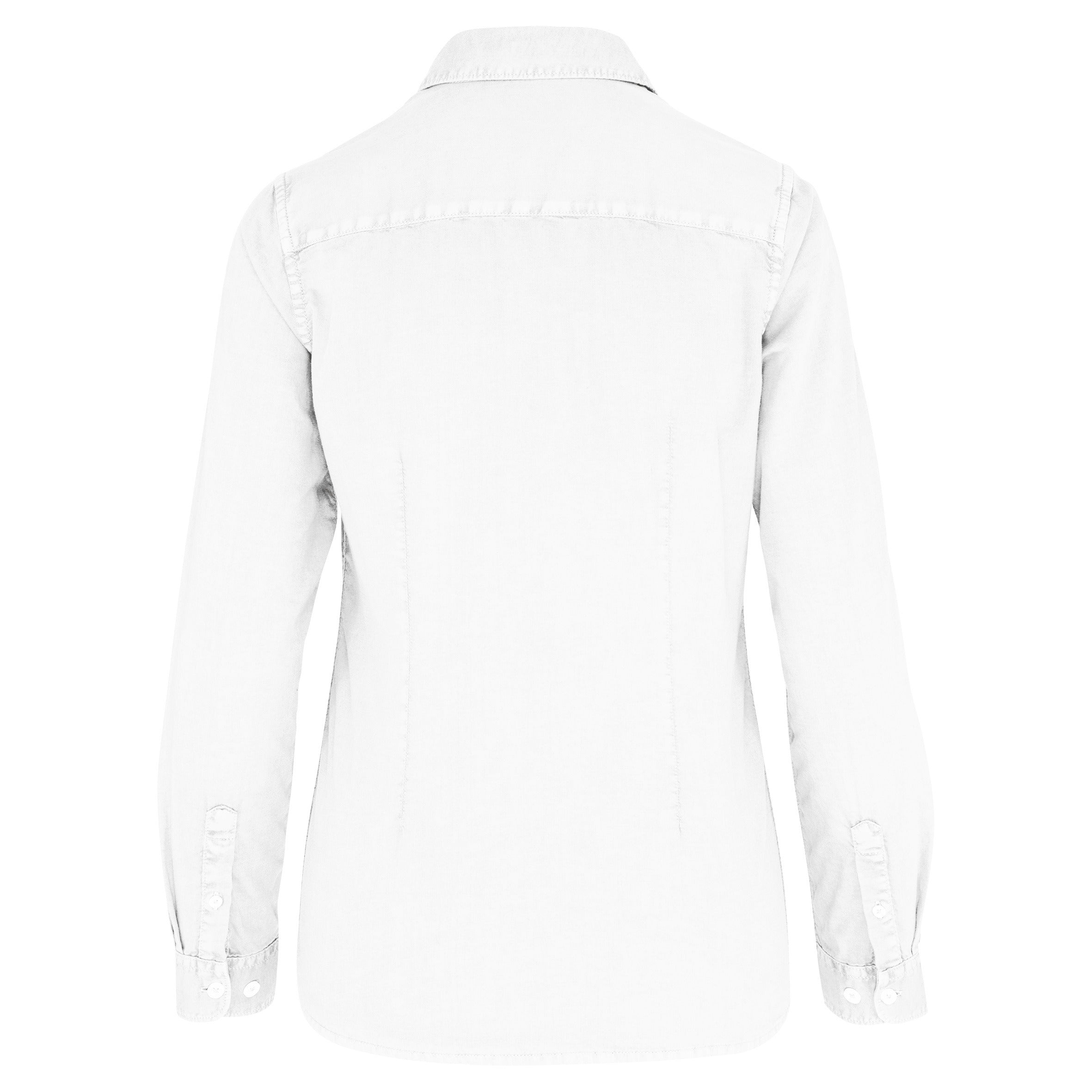 Chemise délavée en coton twill femme - 135g