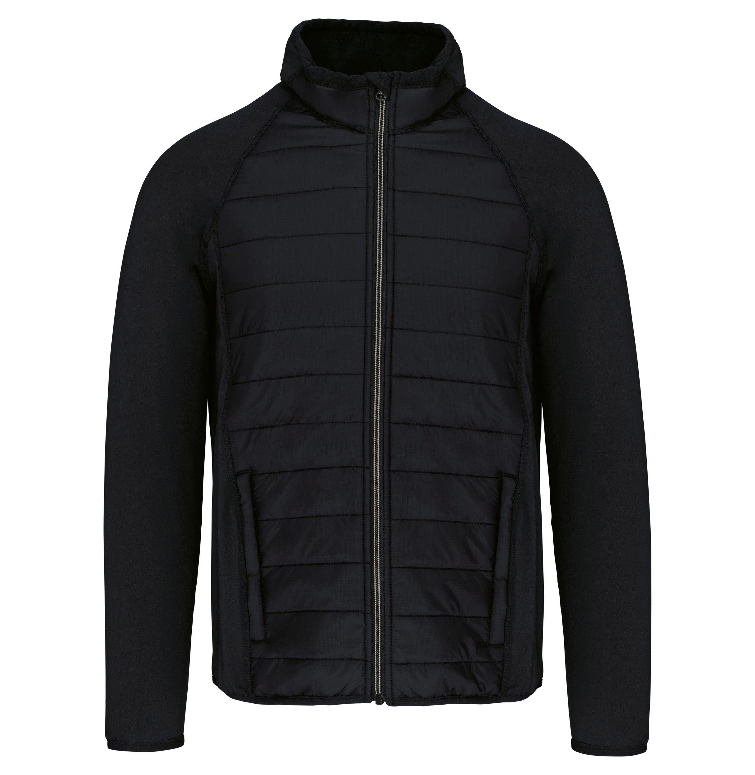 Unisex bi-material sports jacket