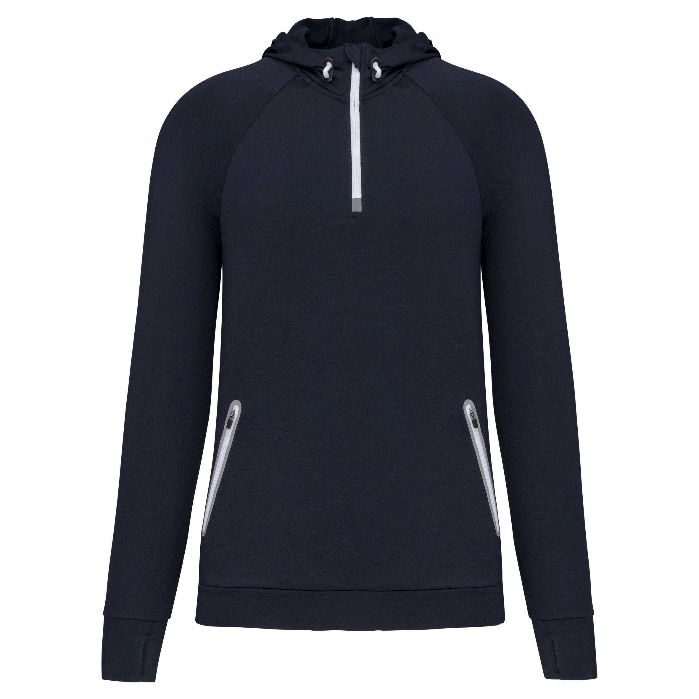 Unisex Sports 1/4 Zip Hooded Sweatshirt