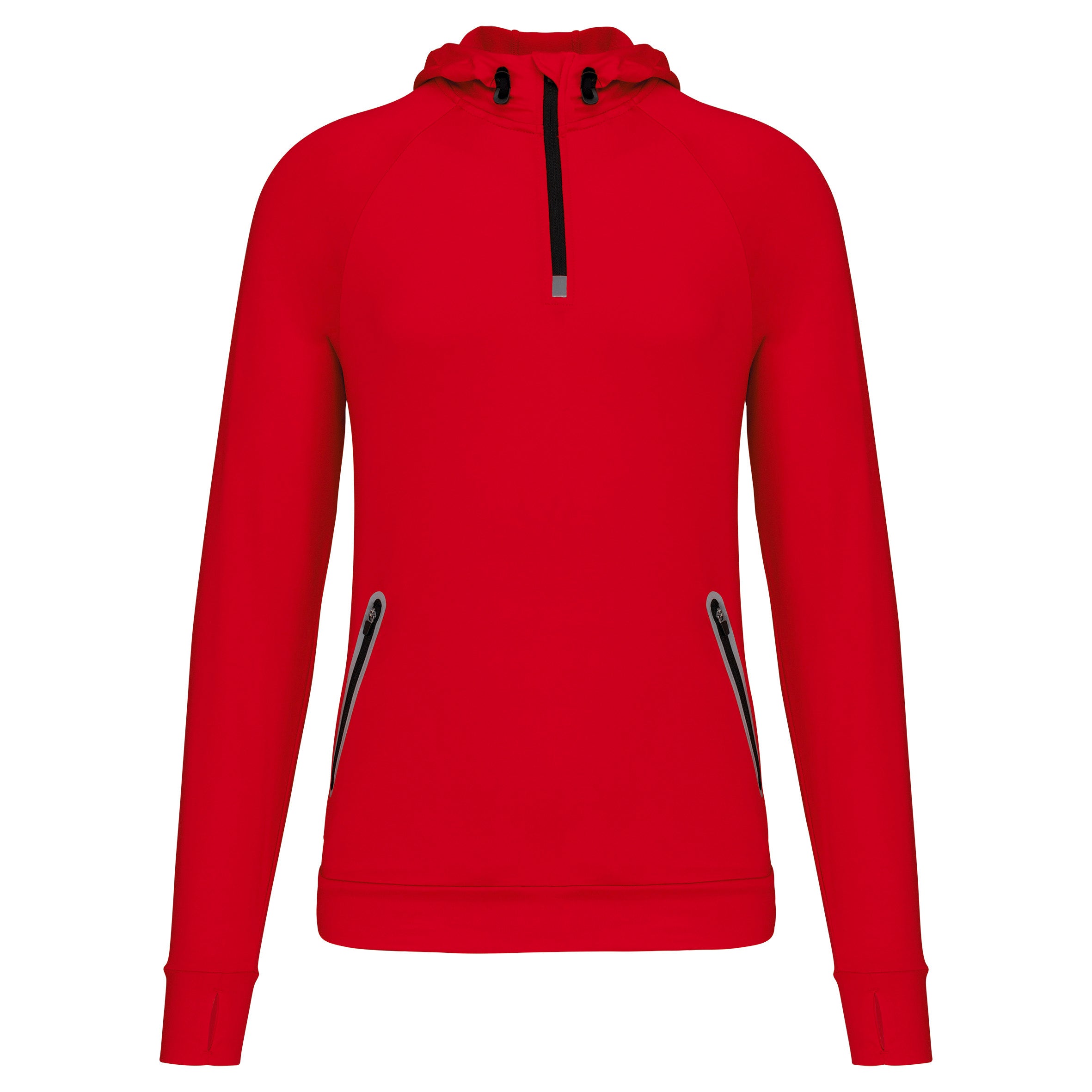 Unisex Sports 1/4 Zip Hooded Sweatshirt